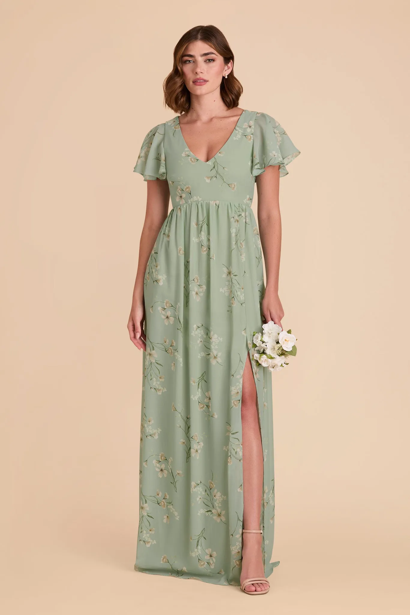 Hannah Chiffon Dress - Sage Le Fleur sold by Birdy Grey