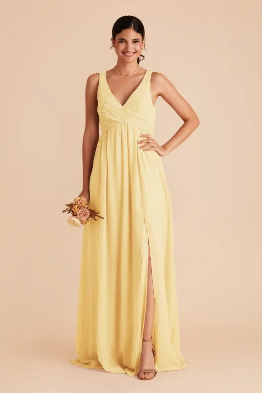 Laurie Chiffon Dress - Lemon Sorbet sold by Birdy Grey