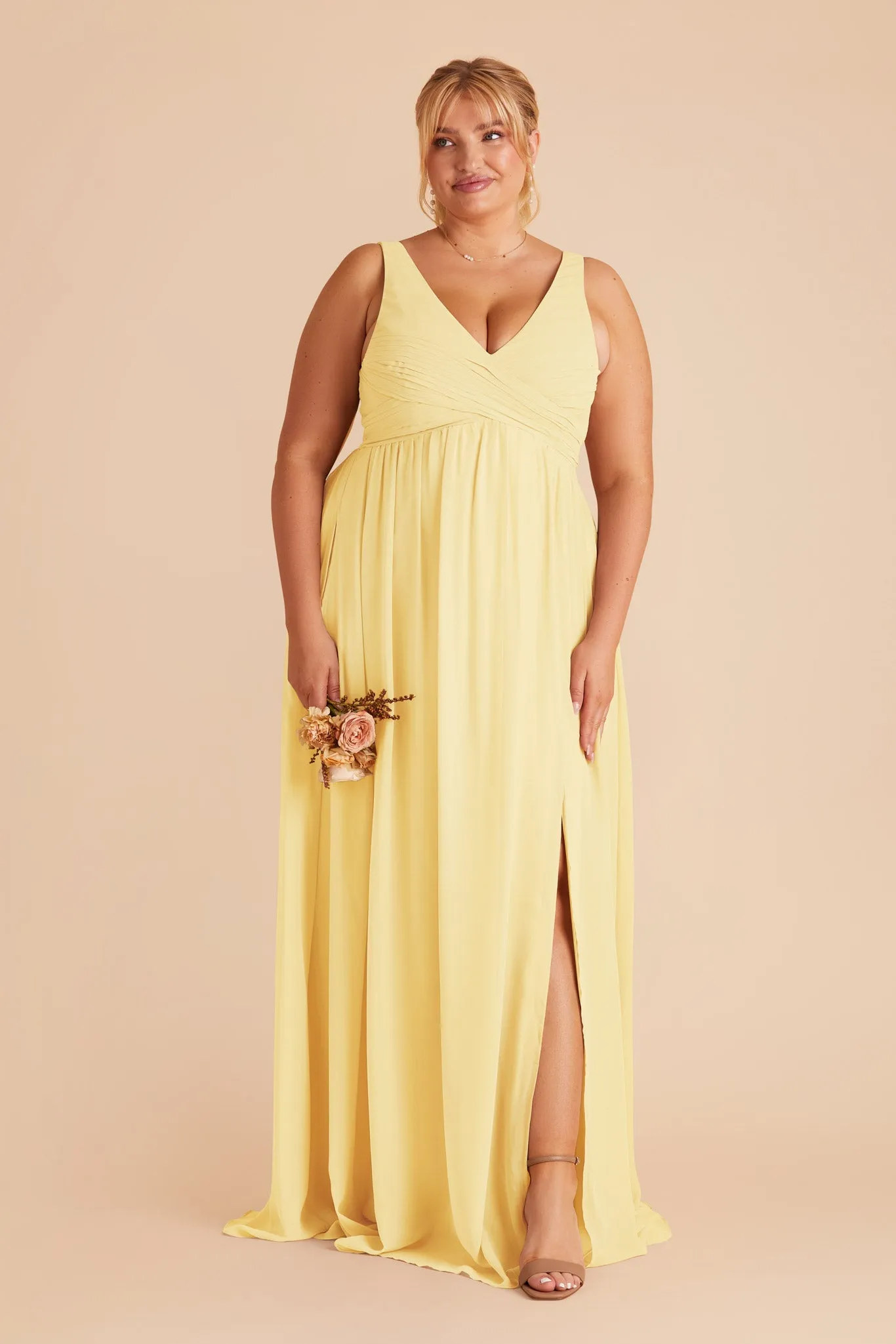 Laurie Chiffon Dress - Lemon Sorbet sold by Birdy Grey product image thumbnail 2