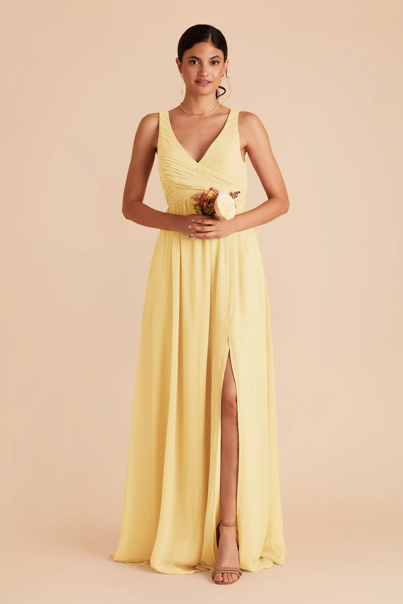 Laurie Chiffon Dress - Lemon Sorbet sold by Birdy Grey product image thumbnail 4