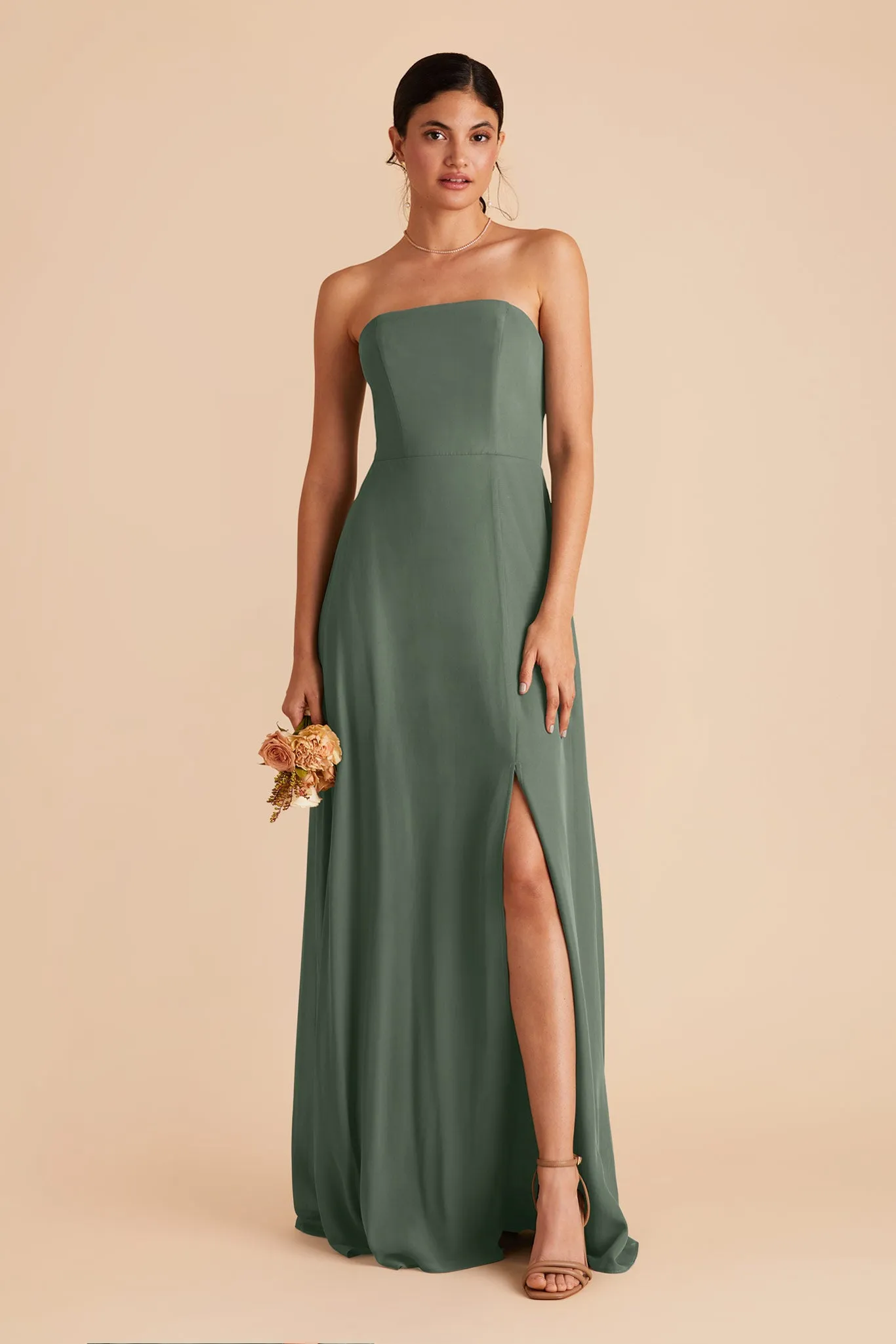 Chris Chiffon Dress - Eucalyptus sold by Birdy Grey