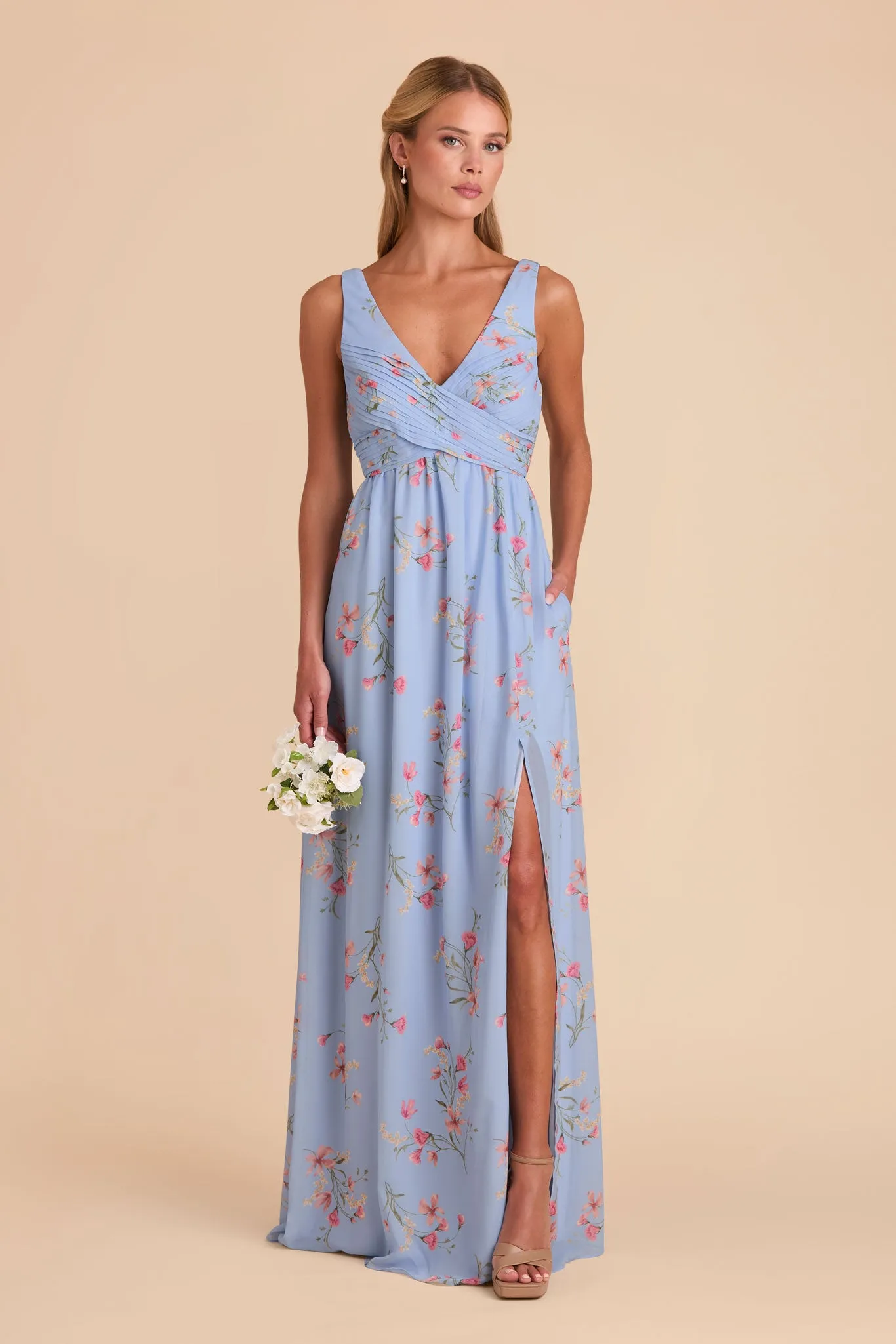 Laurie Chiffon Dress - Periwinkle Blue Le Fleur sold by Birdy Grey product image thumbnail 4