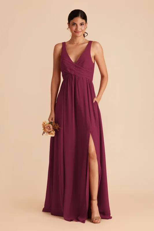 Laurie Chiffon Dress - Berry sold by Birdy Grey