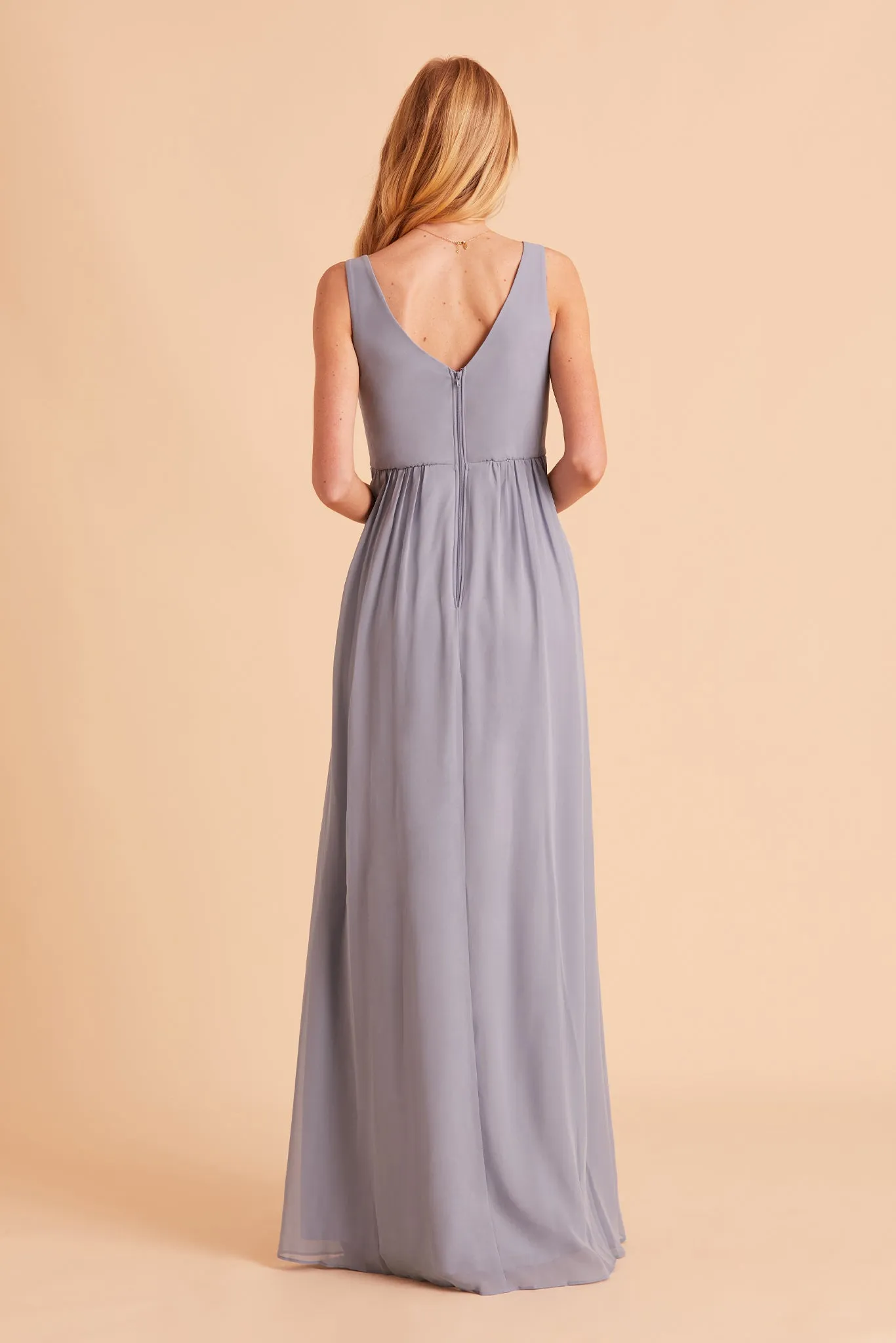Laurie Chiffon Dress - Dusty Blue sold by Birdy Grey product image thumbnail 5