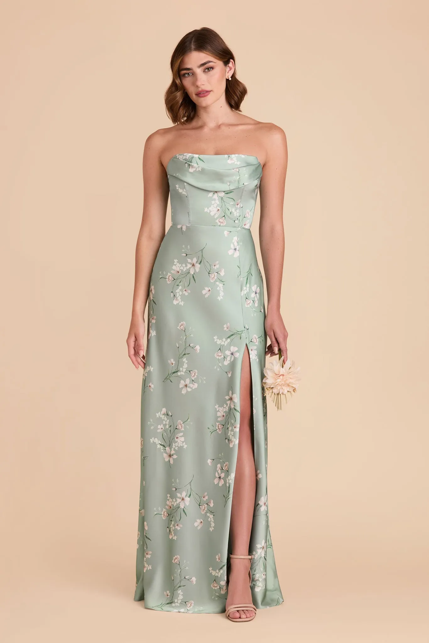 Mia Matte Satin Dress - Sage Le Fleur sold by Birdy Grey product image thumbnail 3