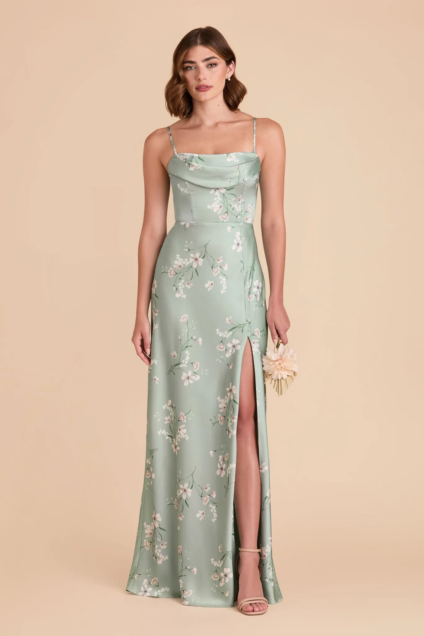 Mia Matte Satin Dress - Sage Le Fleur sold by Birdy Grey product image thumbnail 2