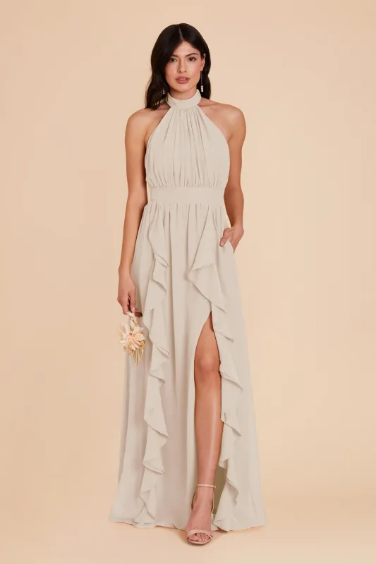 Joyce Chiffon Dress - Classic Champagne sold by Birdy Grey