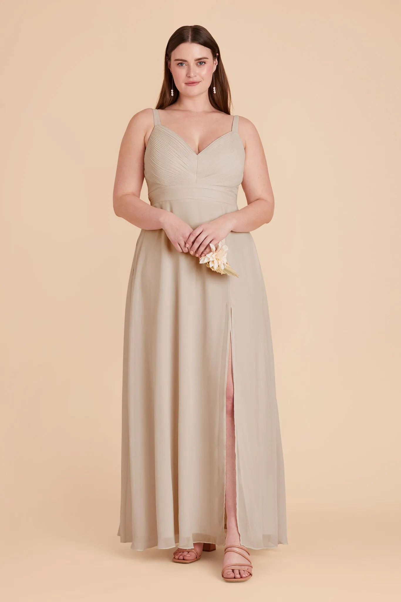 Deborah Chiffon Dress - Classic Champagne sold by Birdy Grey product image thumbnail 3