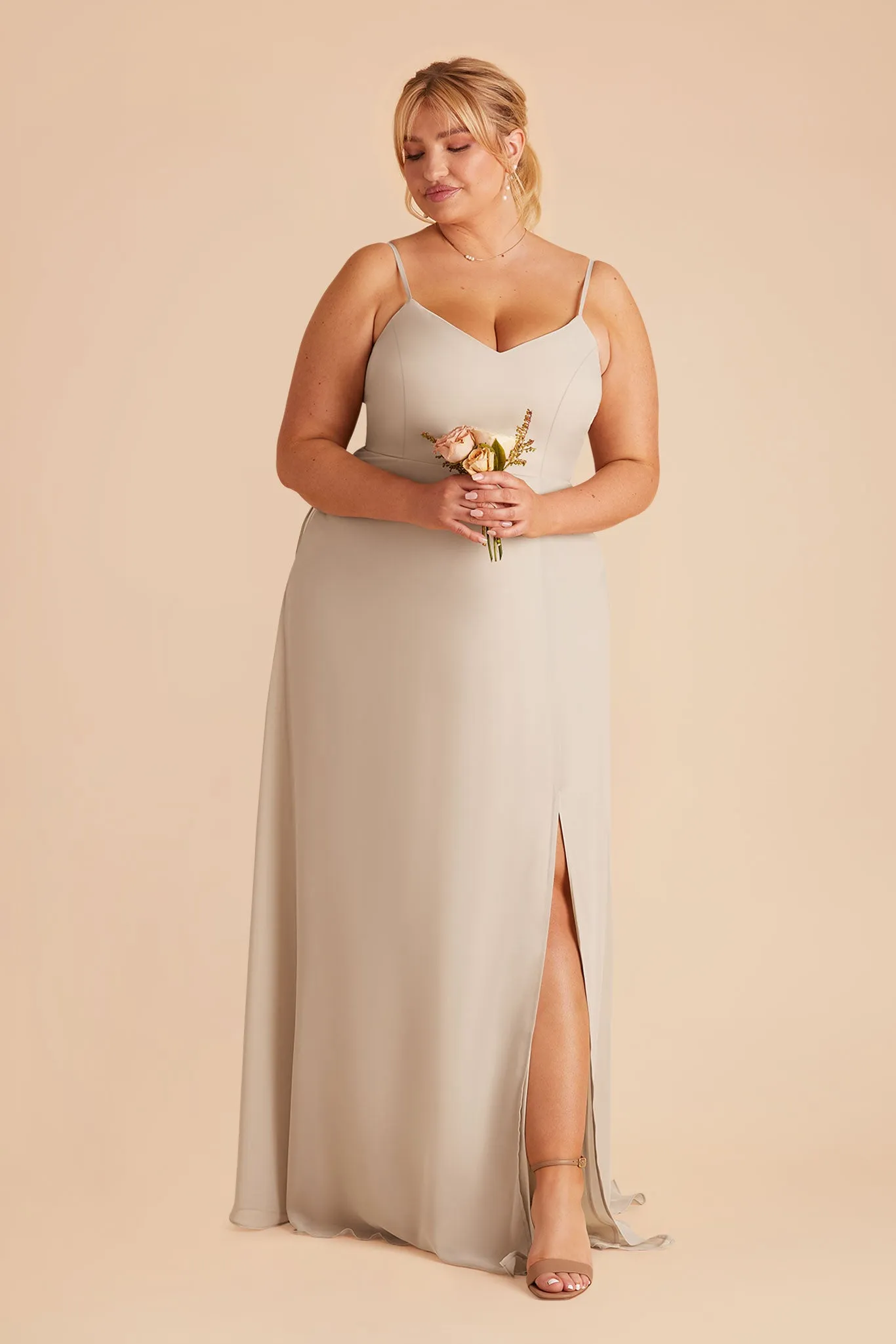 Devin Convertible Dress With Slit - Classic Champagne sold by Birdy Grey product image thumbnail 2