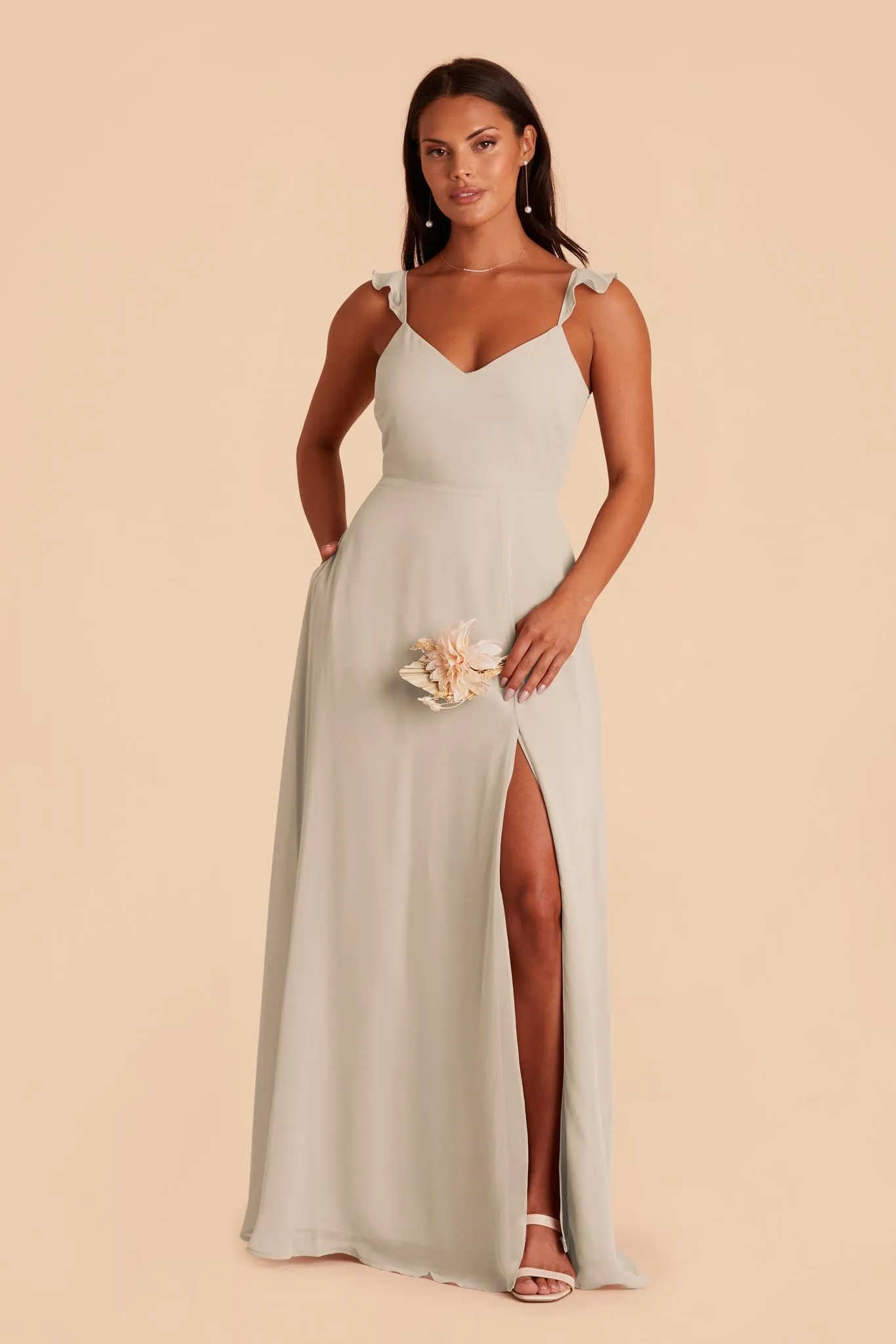 Doris Chiffon Dress - Classic Champagne sold by Birdy Grey product image thumbnail 3