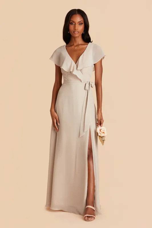 Jackson Chiffon Dress - Classic Champagne sold by Birdy Grey