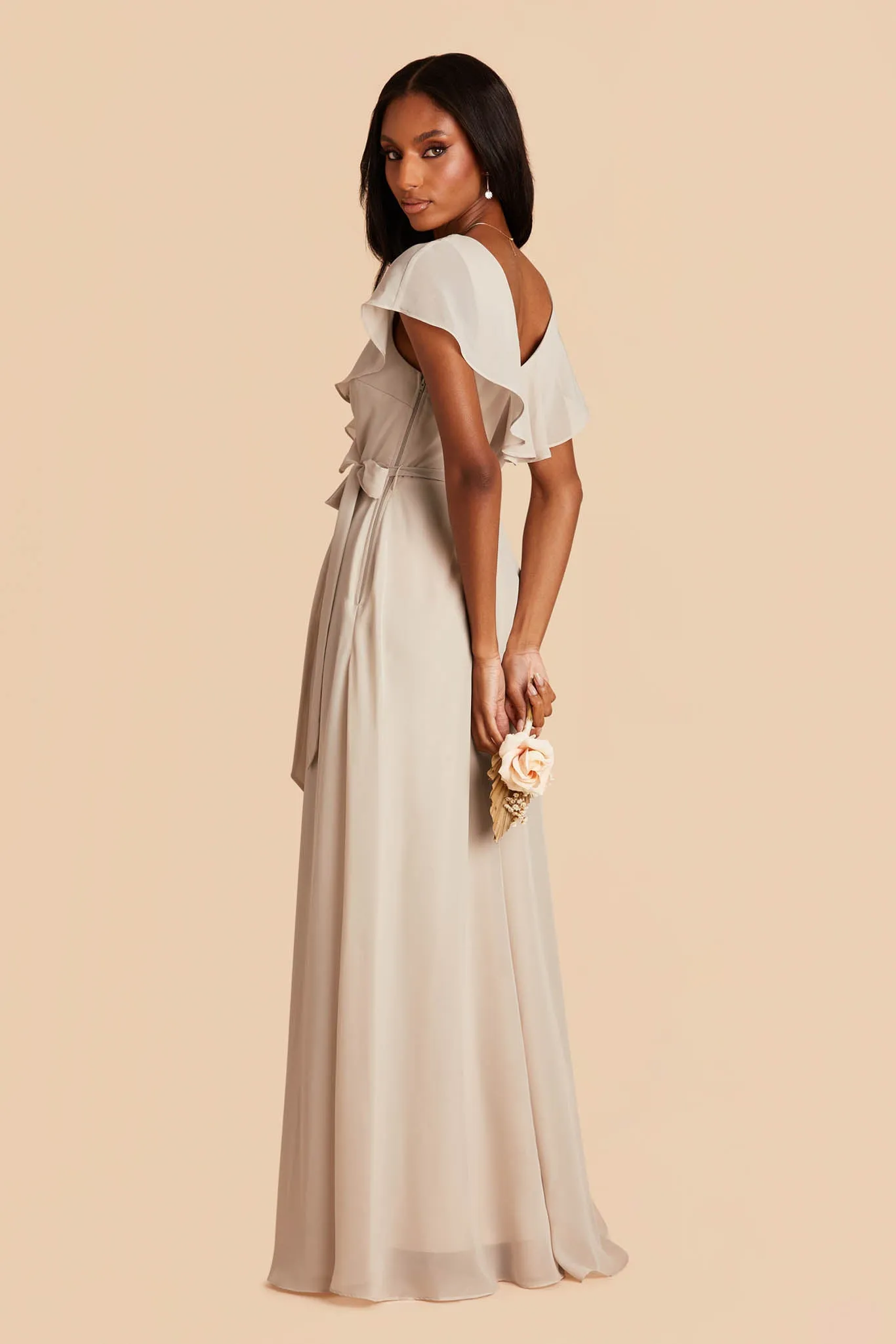 Jackson Chiffon Dress - Classic Champagne sold by Birdy Grey product image thumbnail 5