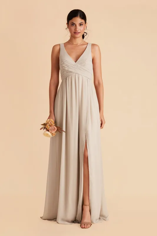 Laurie Chiffon Dress - Classic Champagne sold by Birdy Grey
