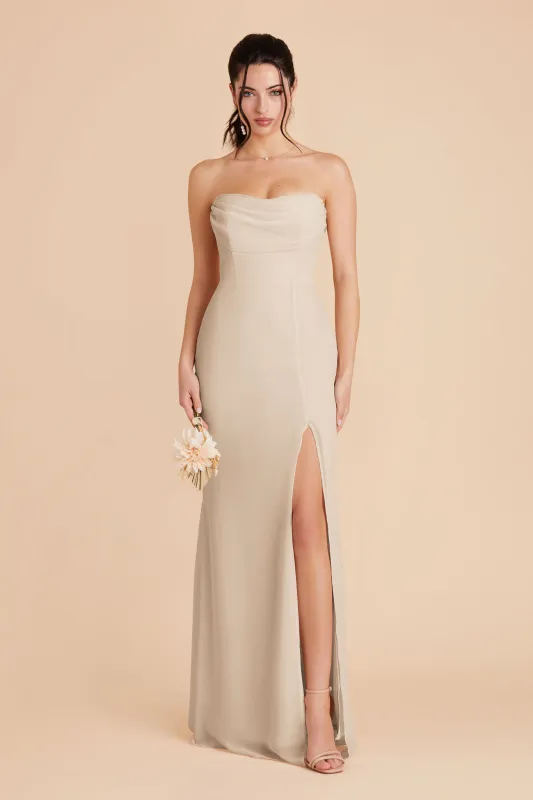 Mira Chiffon Dress - Classic Champagne sold by Birdy Grey