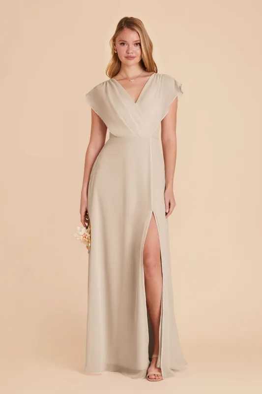 Violet Chiffon Dress - Classic Champagne sold by Birdy Grey