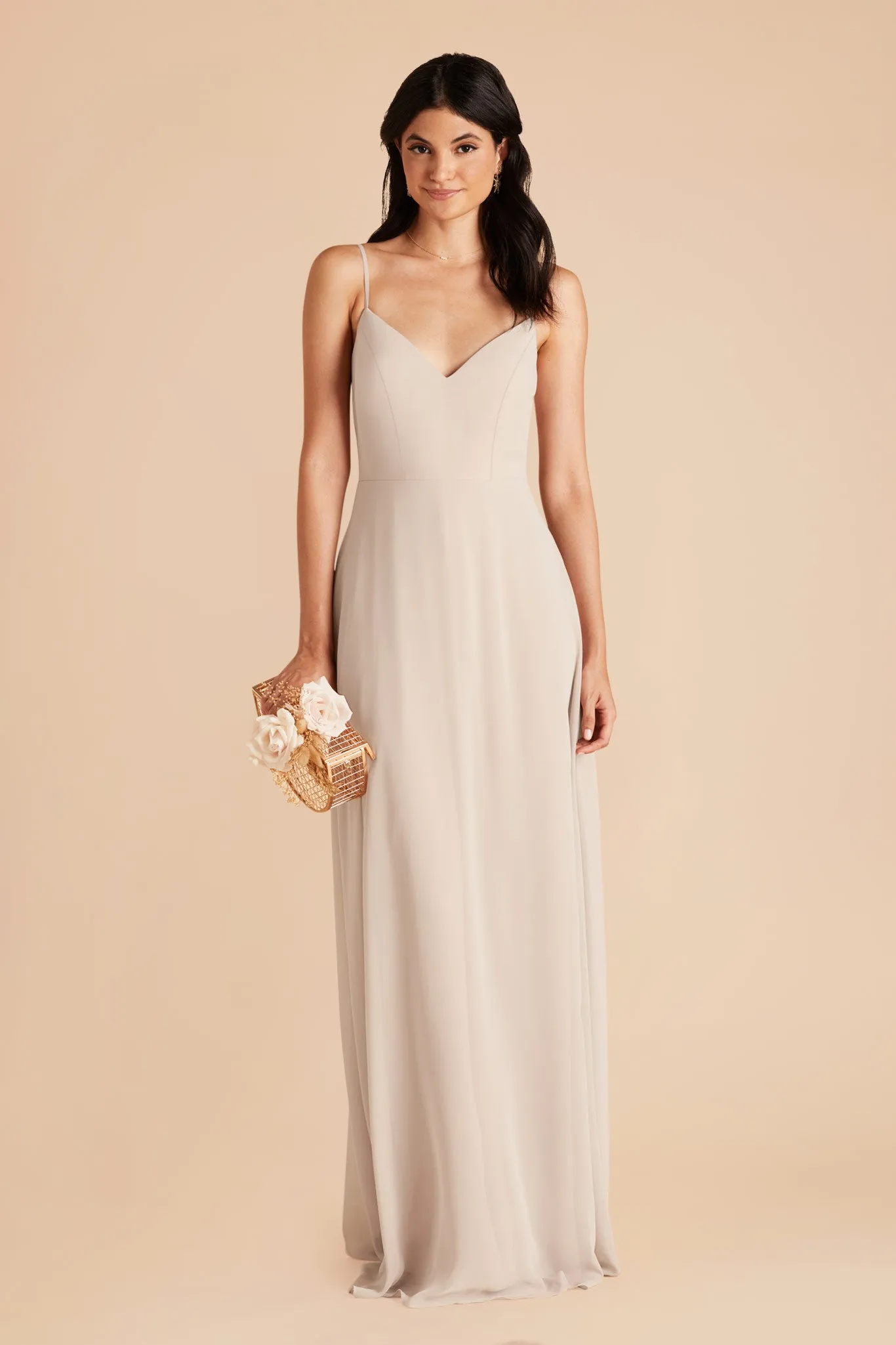 Devin Chiffon Dress - Classic Champagne sold by Birdy Grey