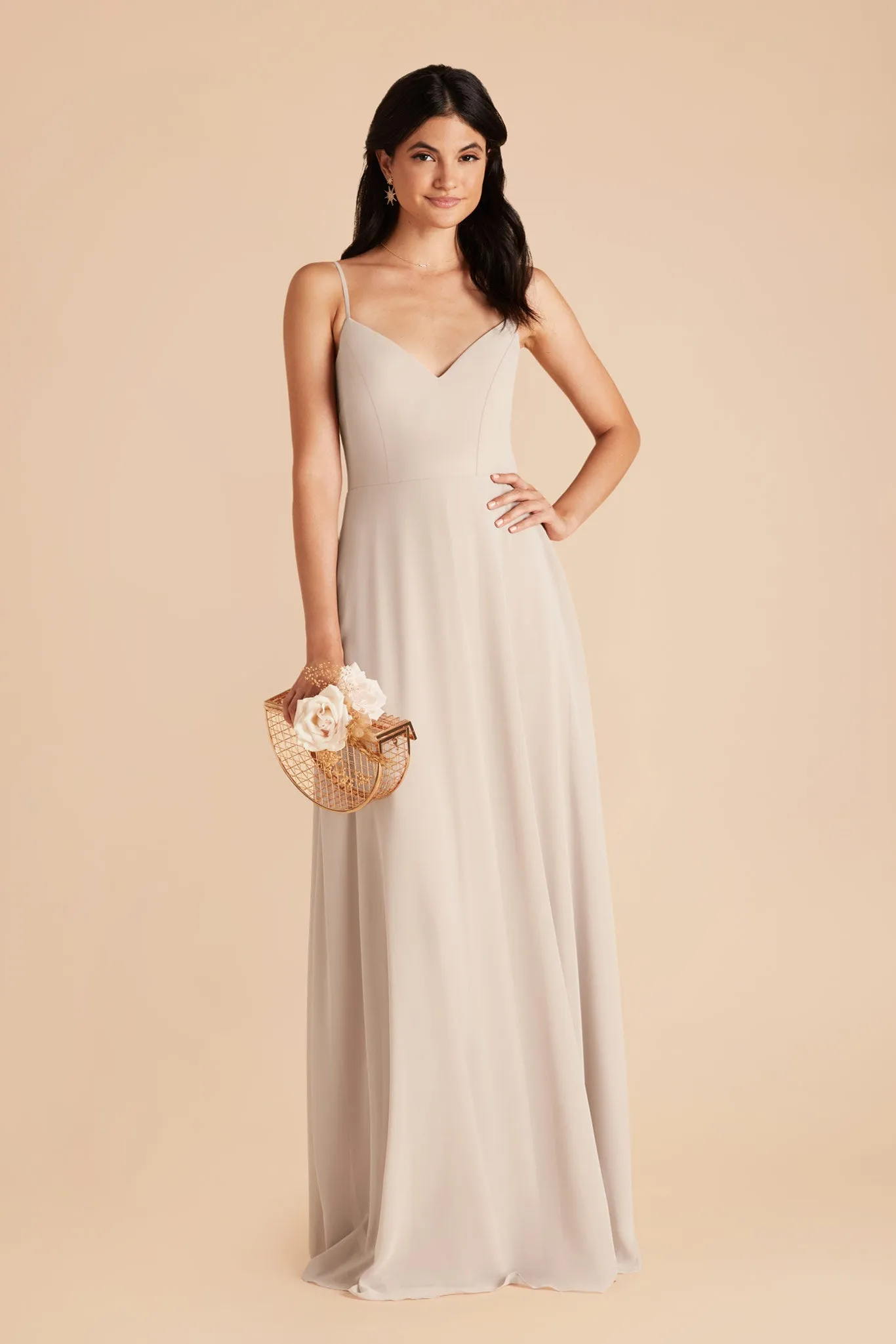 Devin Chiffon Dress - Classic Champagne sold by Birdy Grey product image thumbnail 3