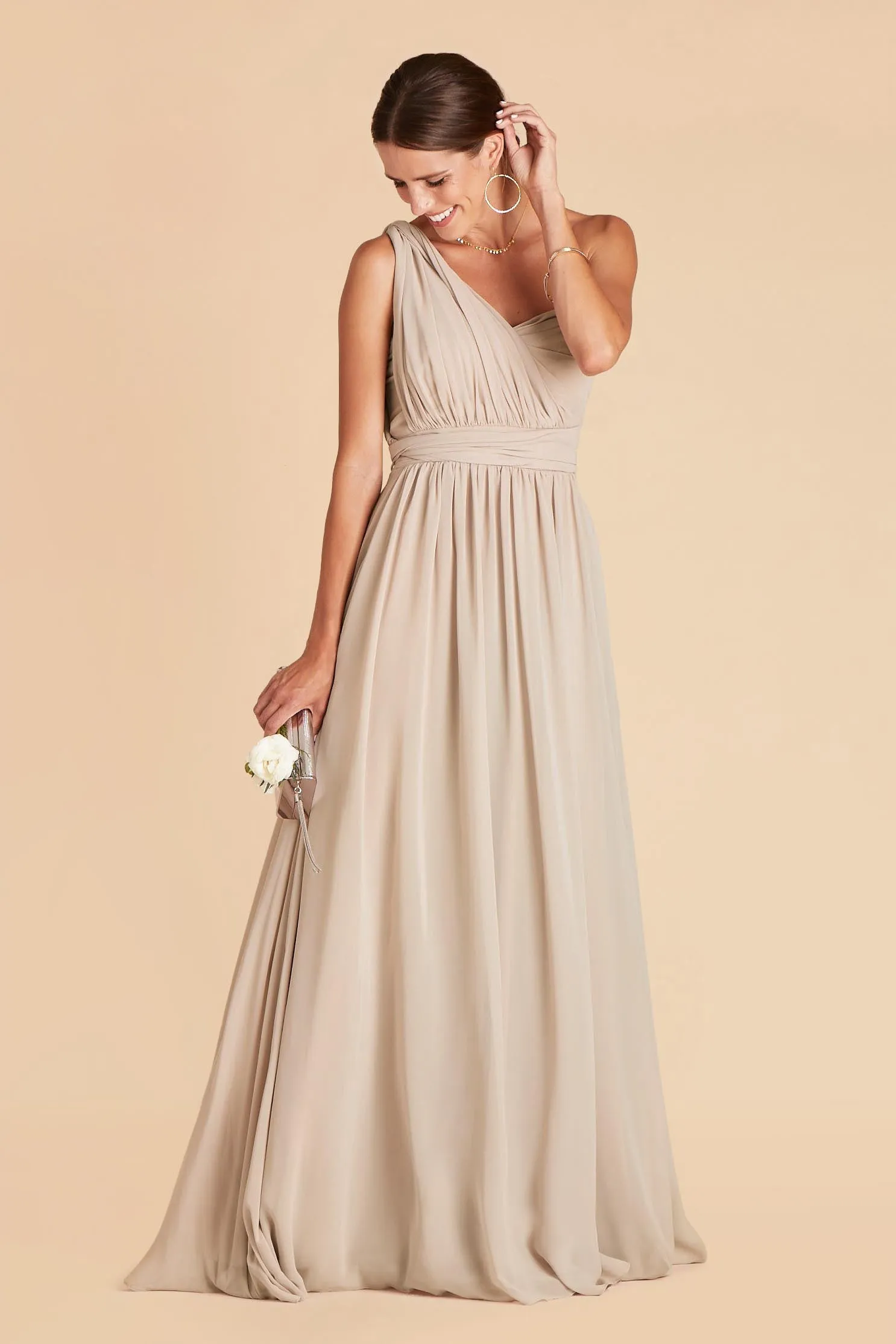 Grace Chiffon Dress - Classic Champagne sold by Birdy Grey product image thumbnail 4