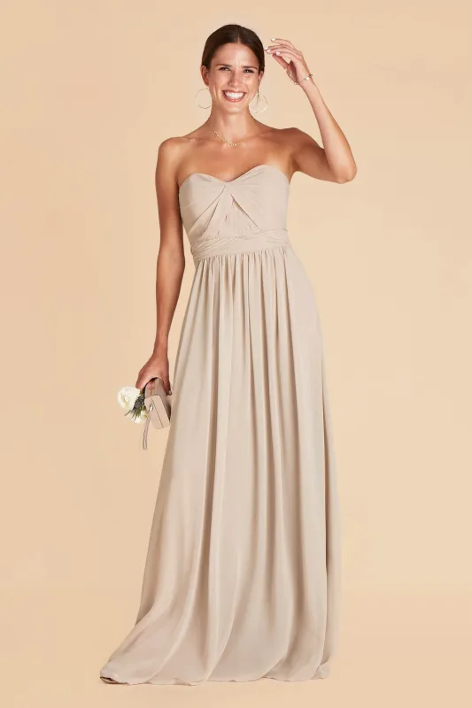 Grace Chiffon Dress - Classic Champagne sold by Birdy Grey