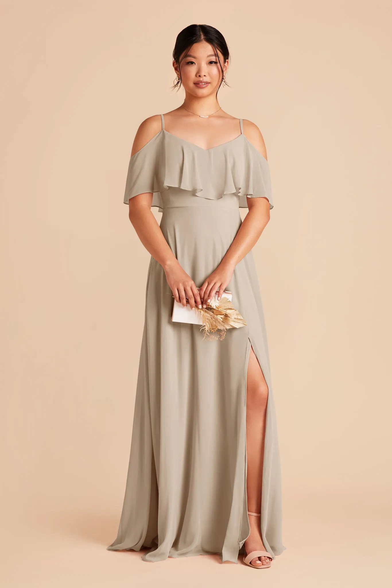 Jane Chiffon Dress - Classic Champagne sold by Birdy Grey product image thumbnail 4
