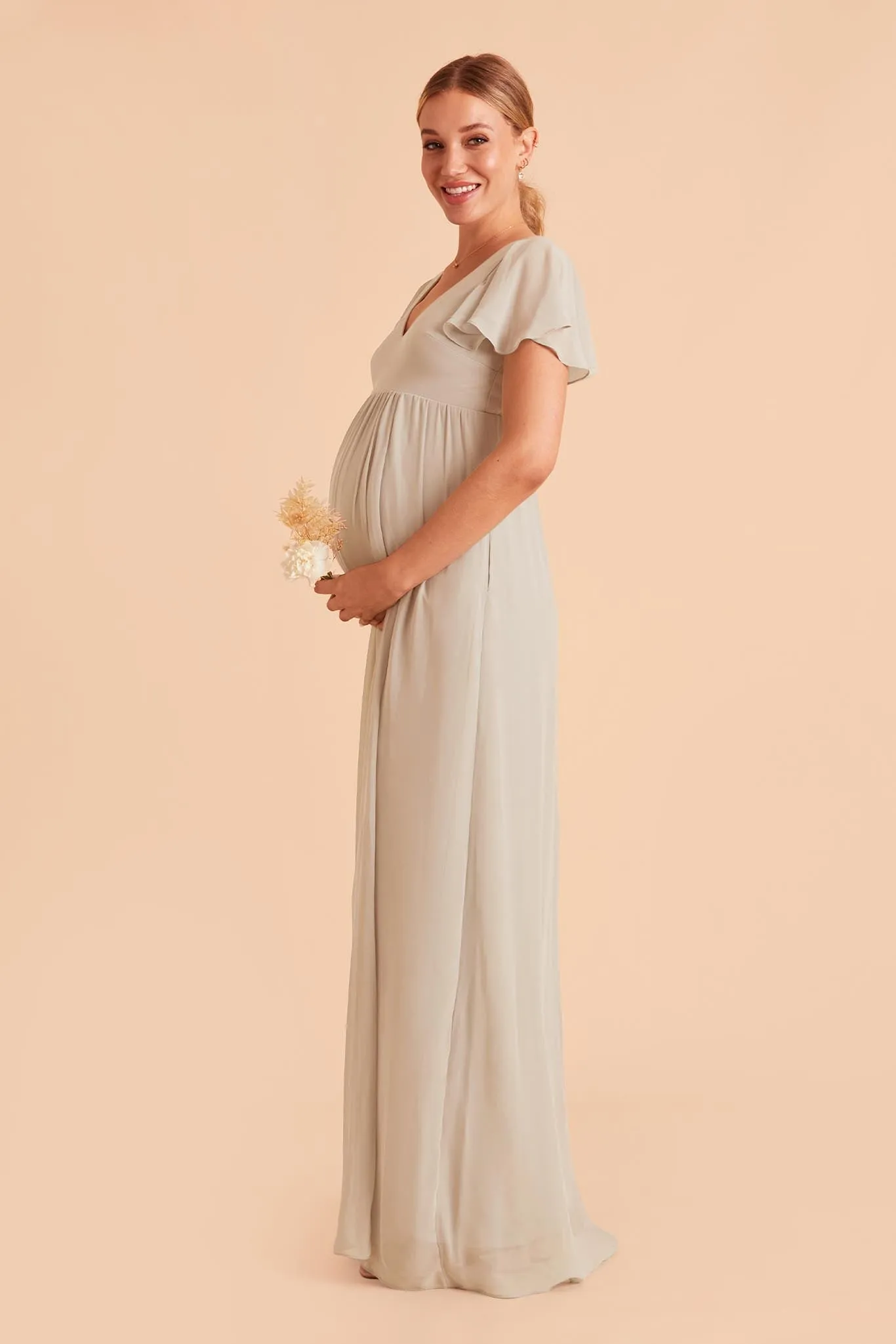 Hannah Chiffon Dress - Classic Champagne sold by Birdy Grey product image thumbnail 2