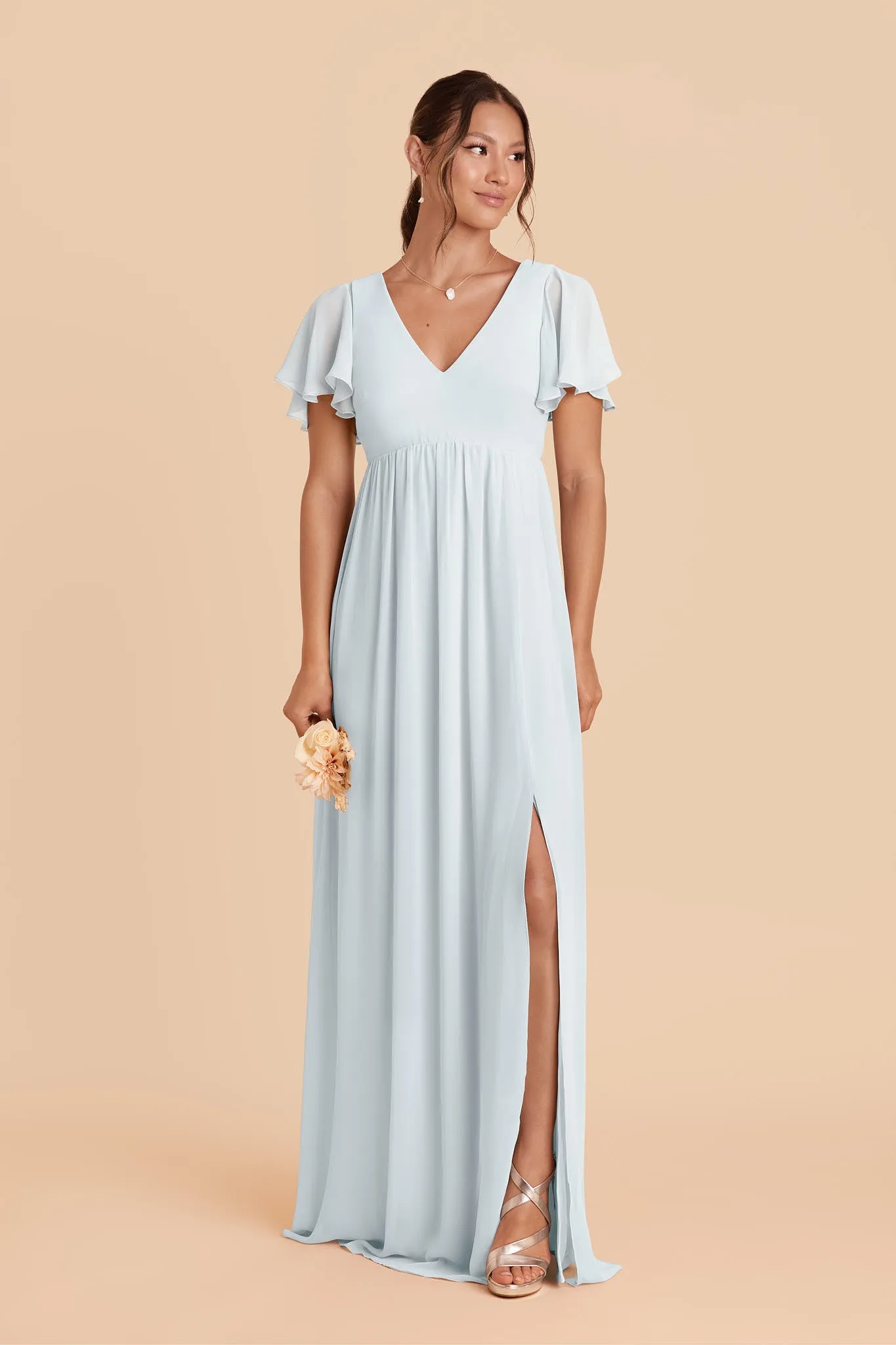 Hannah Chiffon Dress - Mist Blue sold by Birdy Grey