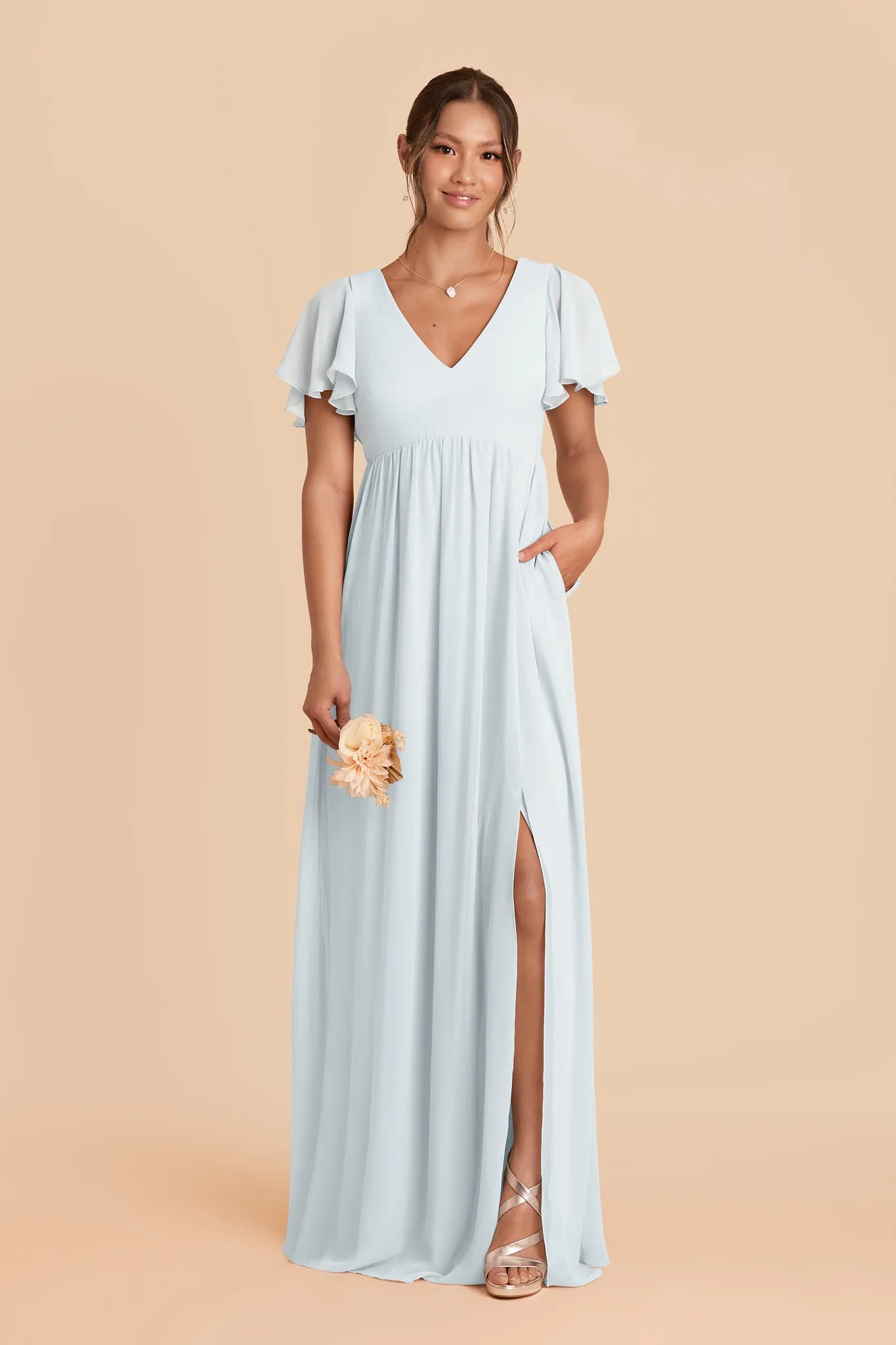 Hannah Chiffon Dress - Mist Blue sold by Birdy Grey product image thumbnail 3