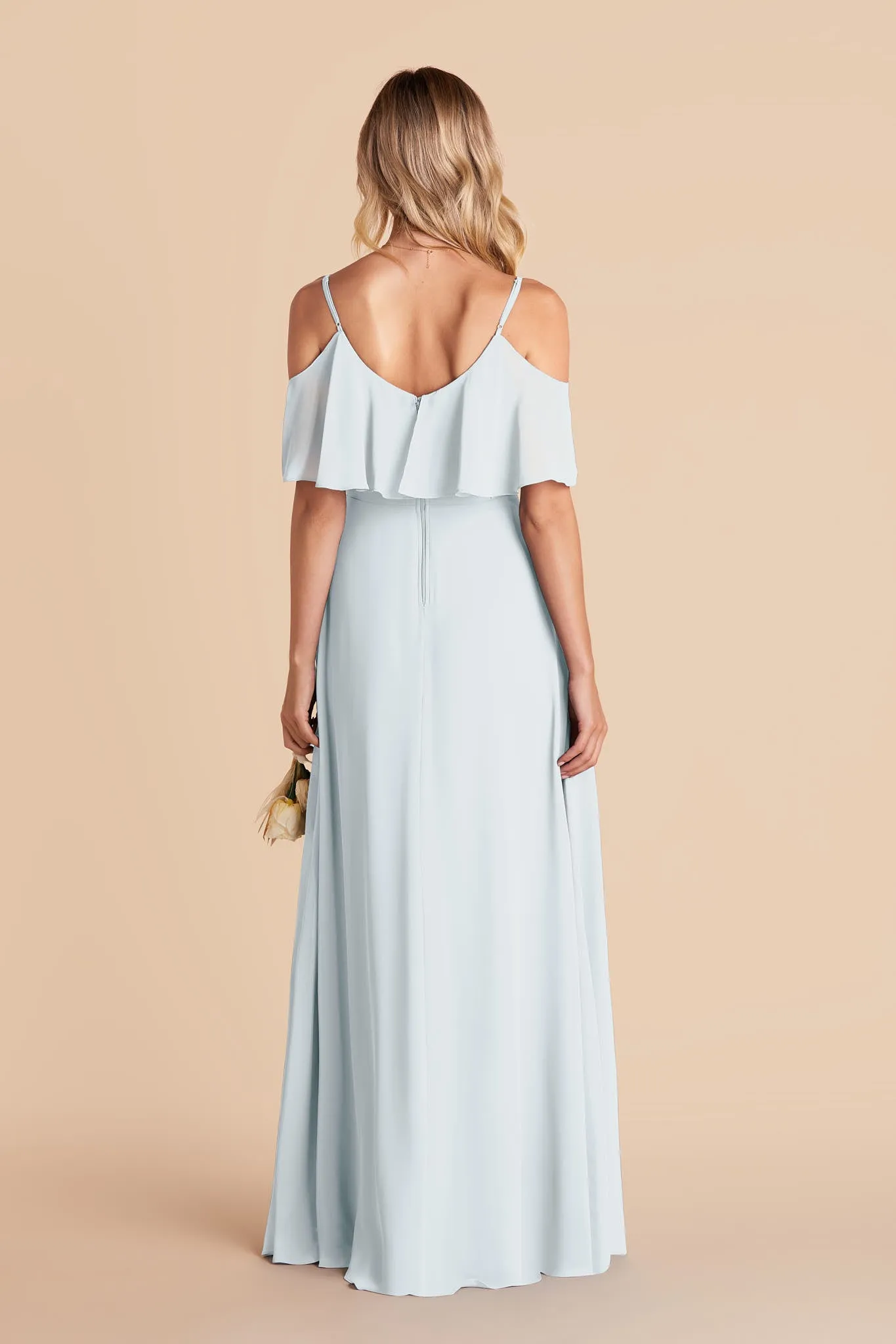 Jane Chiffon Dress With Slit - Mist Blue sold by Birdy Grey product image thumbnail 5