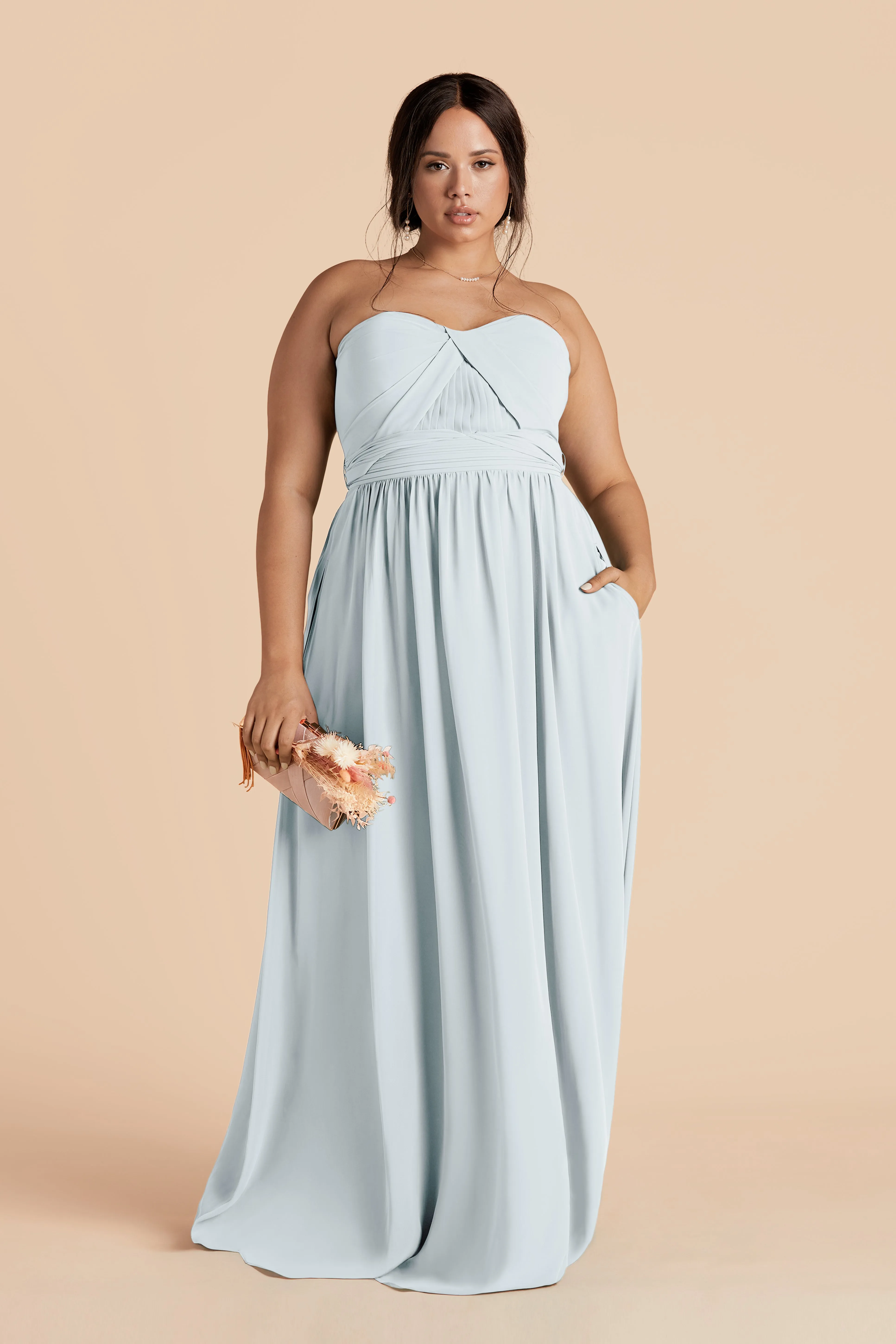 Grace Chiffon Dress - Mist Blue sold by Birdy Grey product image thumbnail 2