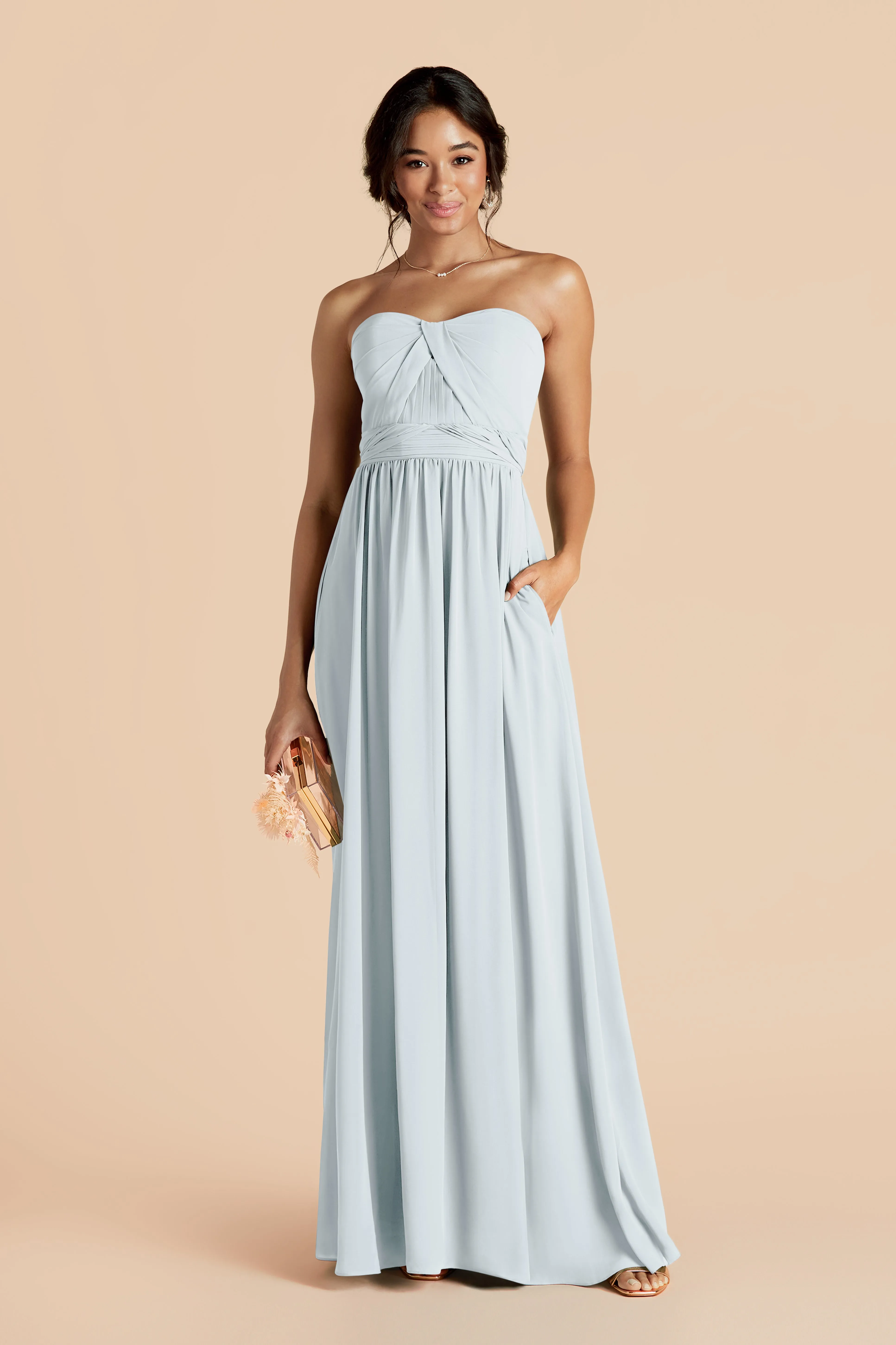 Grace Chiffon Dress - Mist Blue sold by Birdy Grey product image thumbnail 4