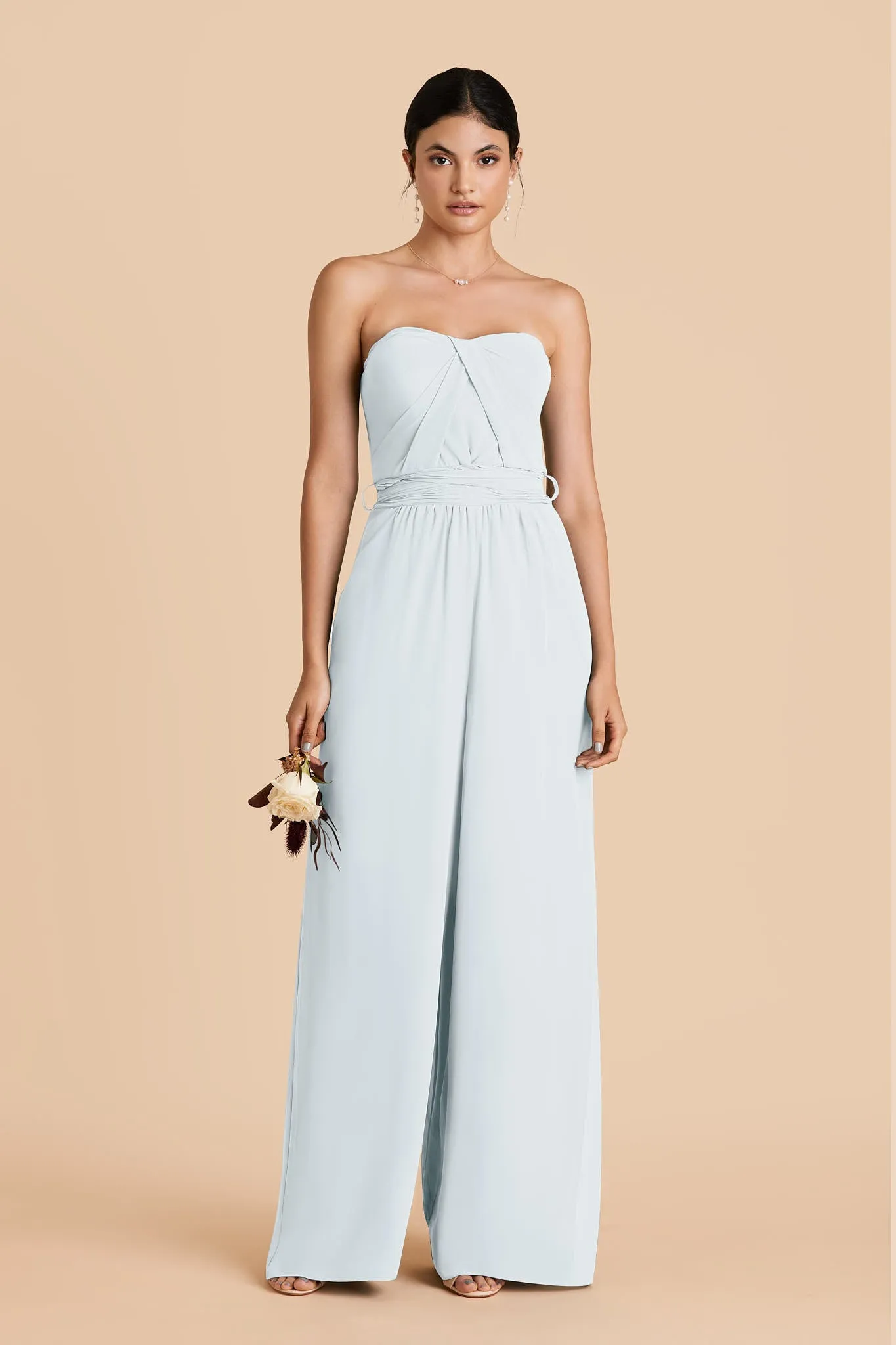Gigi Chiffon Jumpsuit - Mist Blue sold by Birdy Grey product image thumbnail 3