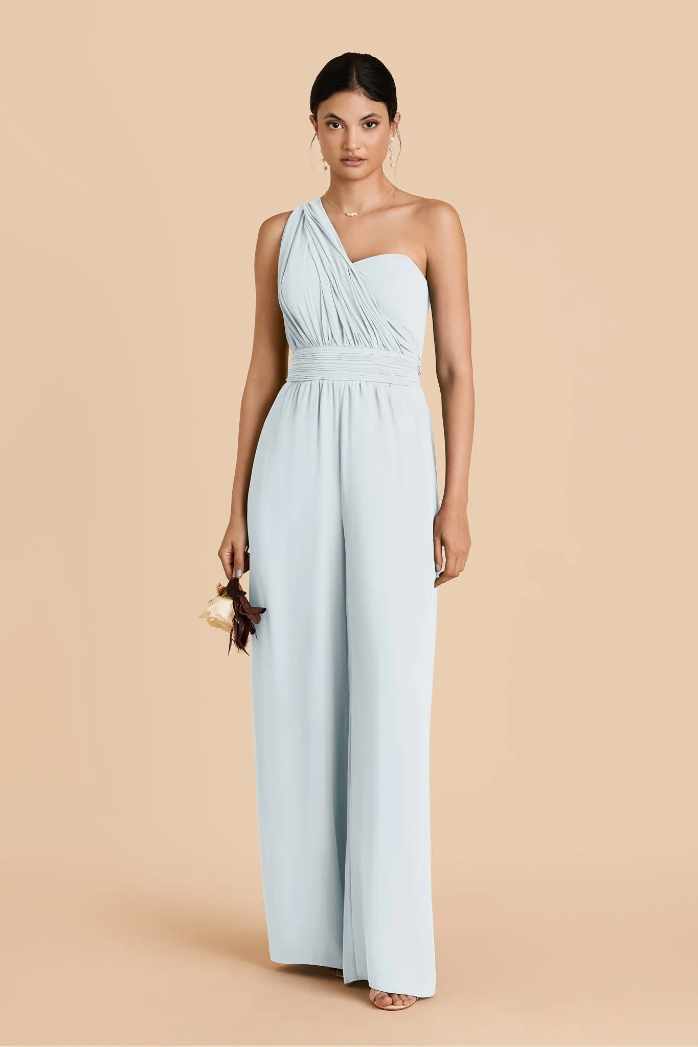 Gigi Chiffon Jumpsuit - Mist Blue sold by Birdy Grey