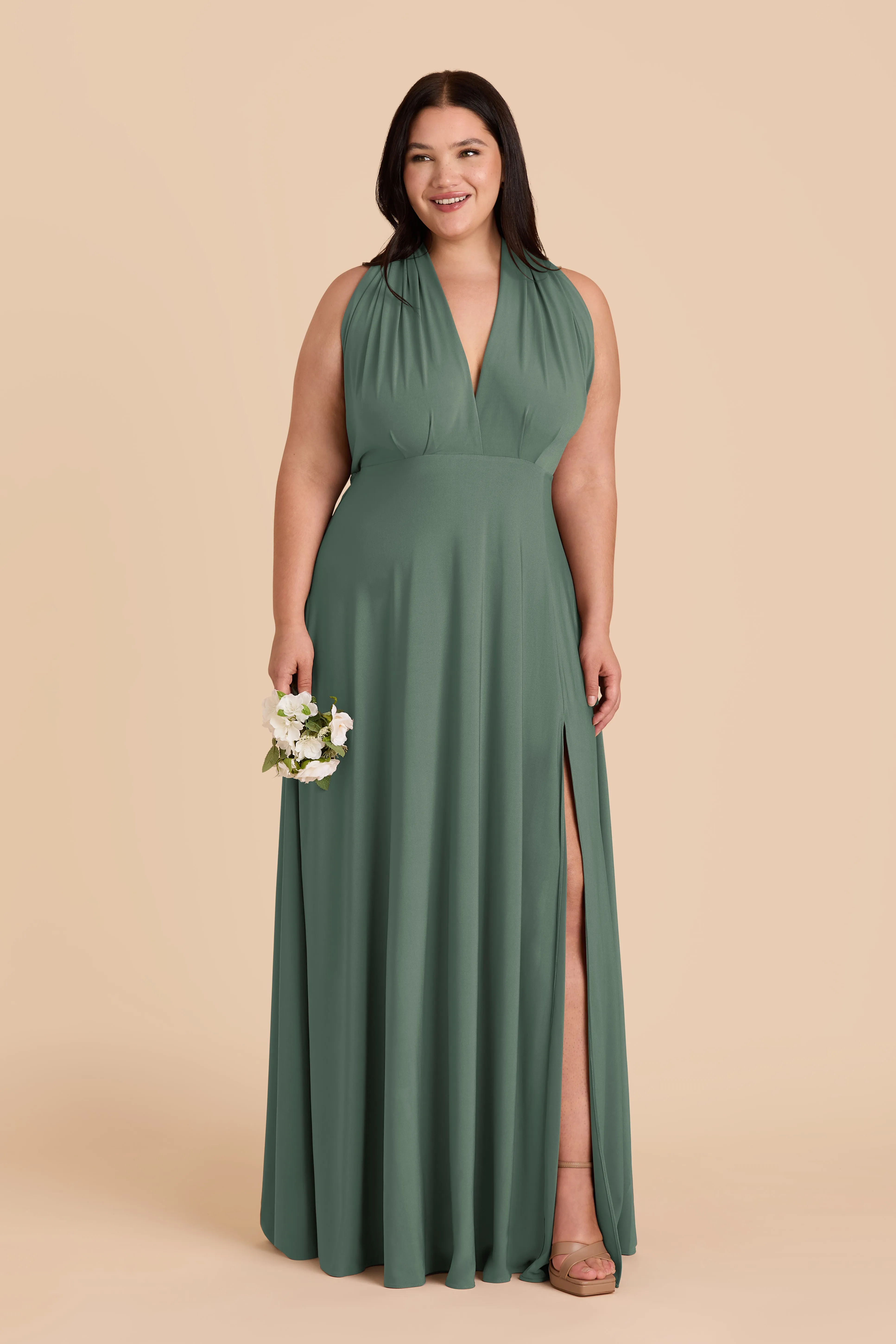 Willow Luxe Knit Dress - Eucalyptus sold by Birdy Grey product image thumbnail 2