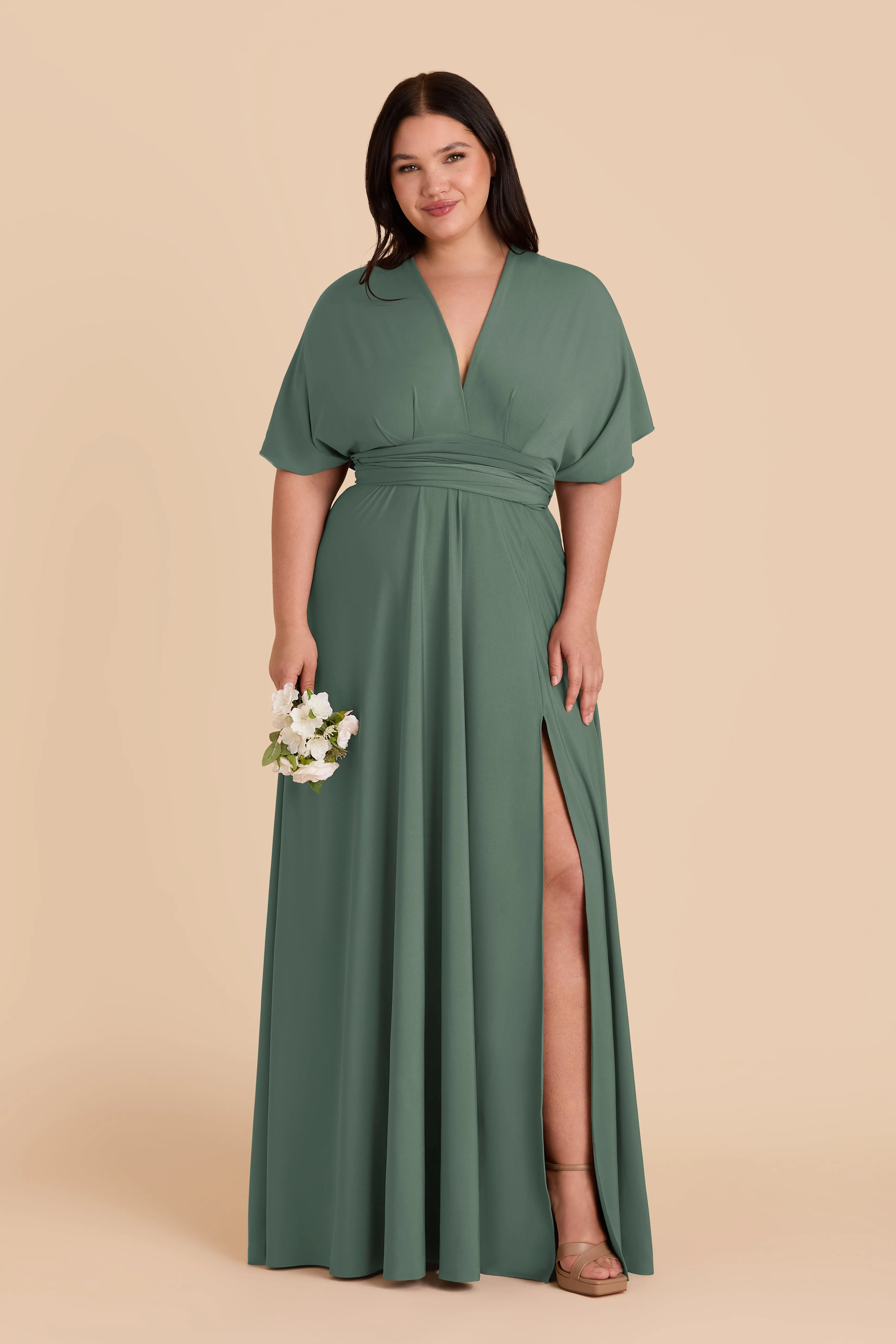 Willow Luxe Knit Dress - Eucalyptus sold by Birdy Grey product image thumbnail 5