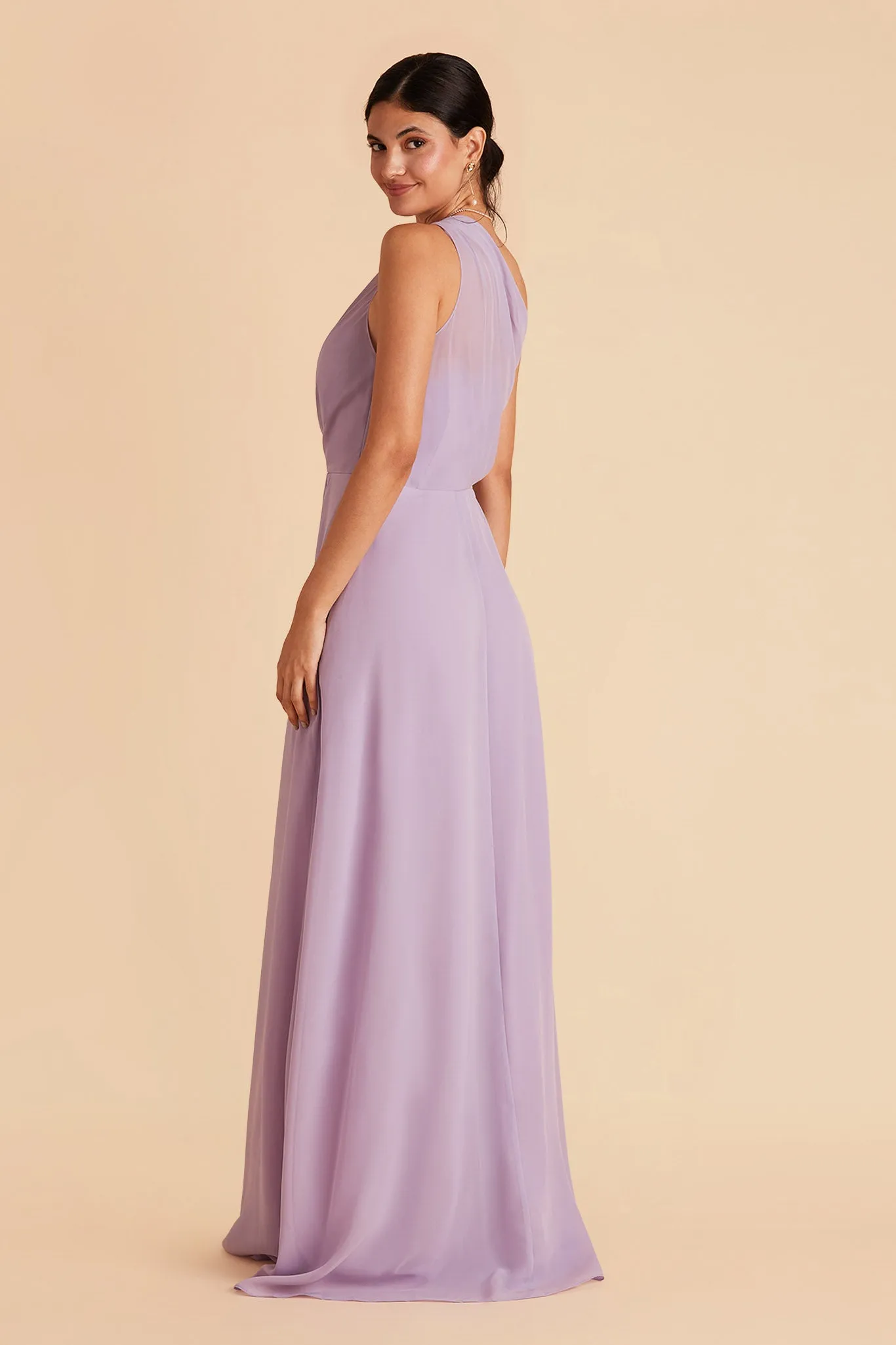 Kira Chiffon Dress With Slit - Lavender sold by Birdy Grey product image thumbnail 5