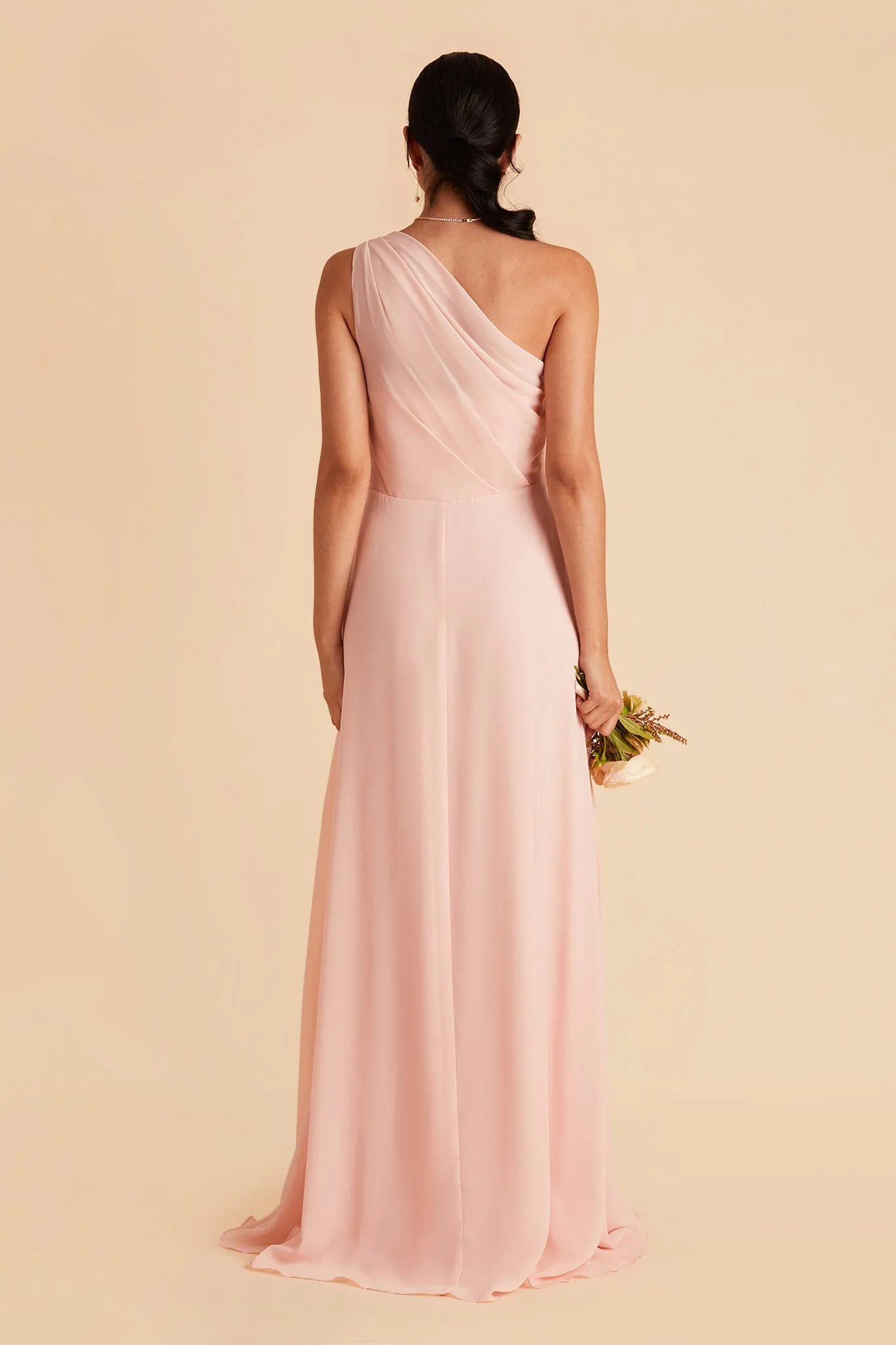 Kira Chiffon Dress With Slit - Blush Pink sold by Birdy Grey product image thumbnail 5