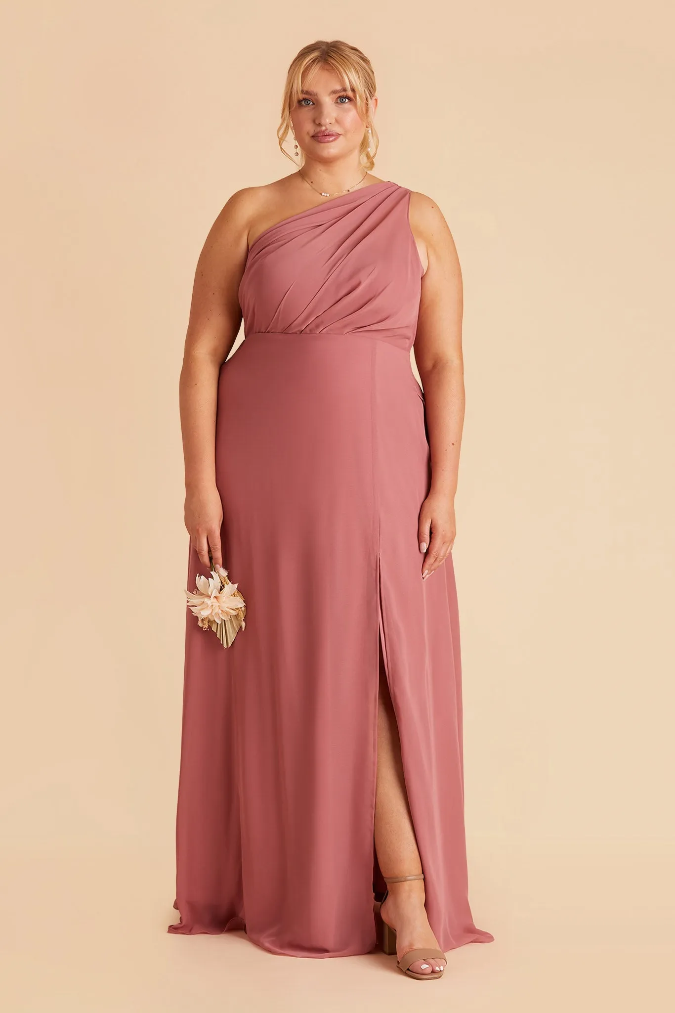 Kira Chiffon Dress With Slit - Mulberry sold by Birdy Grey product image thumbnail 2