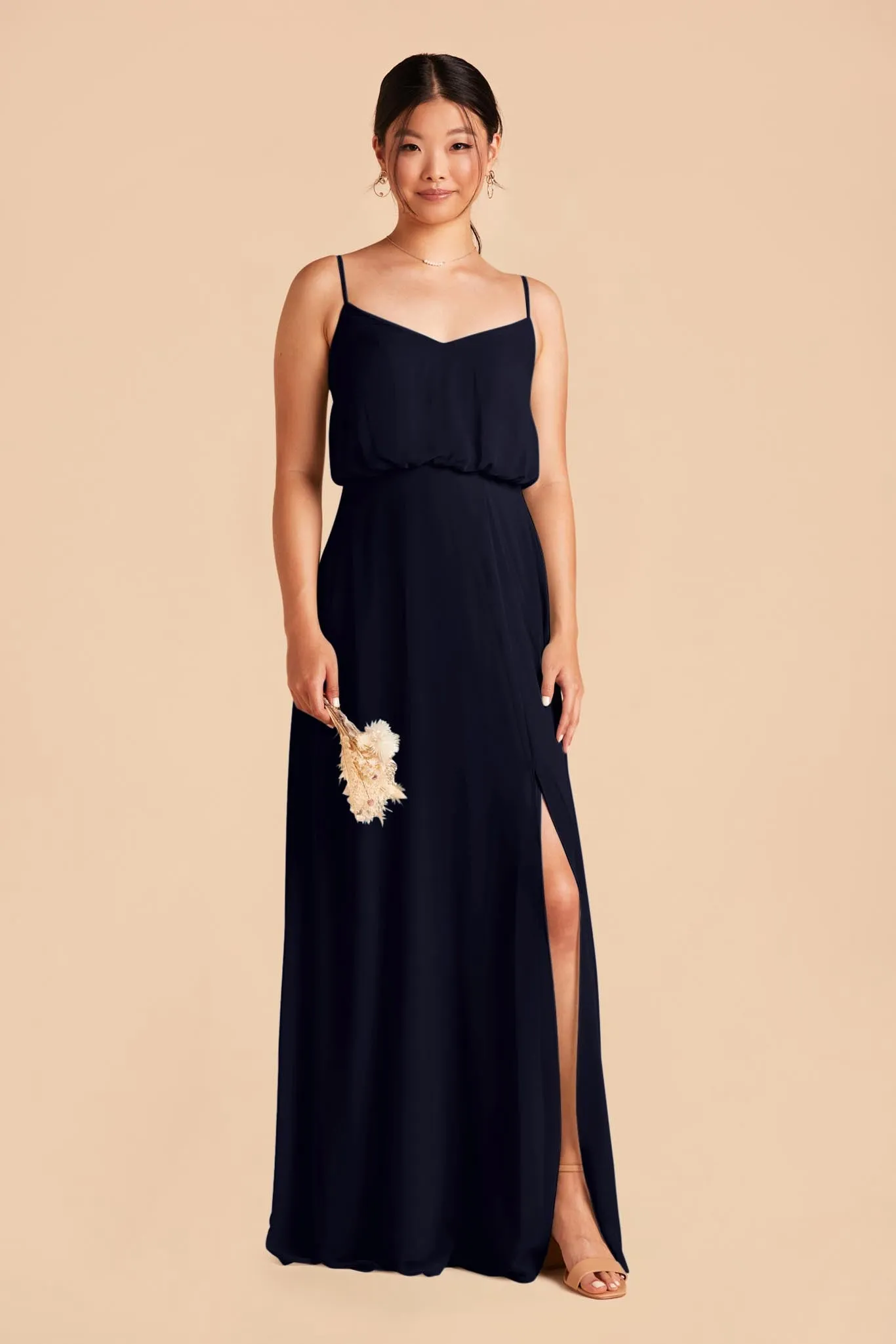 Gwennie Chiffon Dress With Slit - Navy sold by Birdy Grey product image thumbnail 5