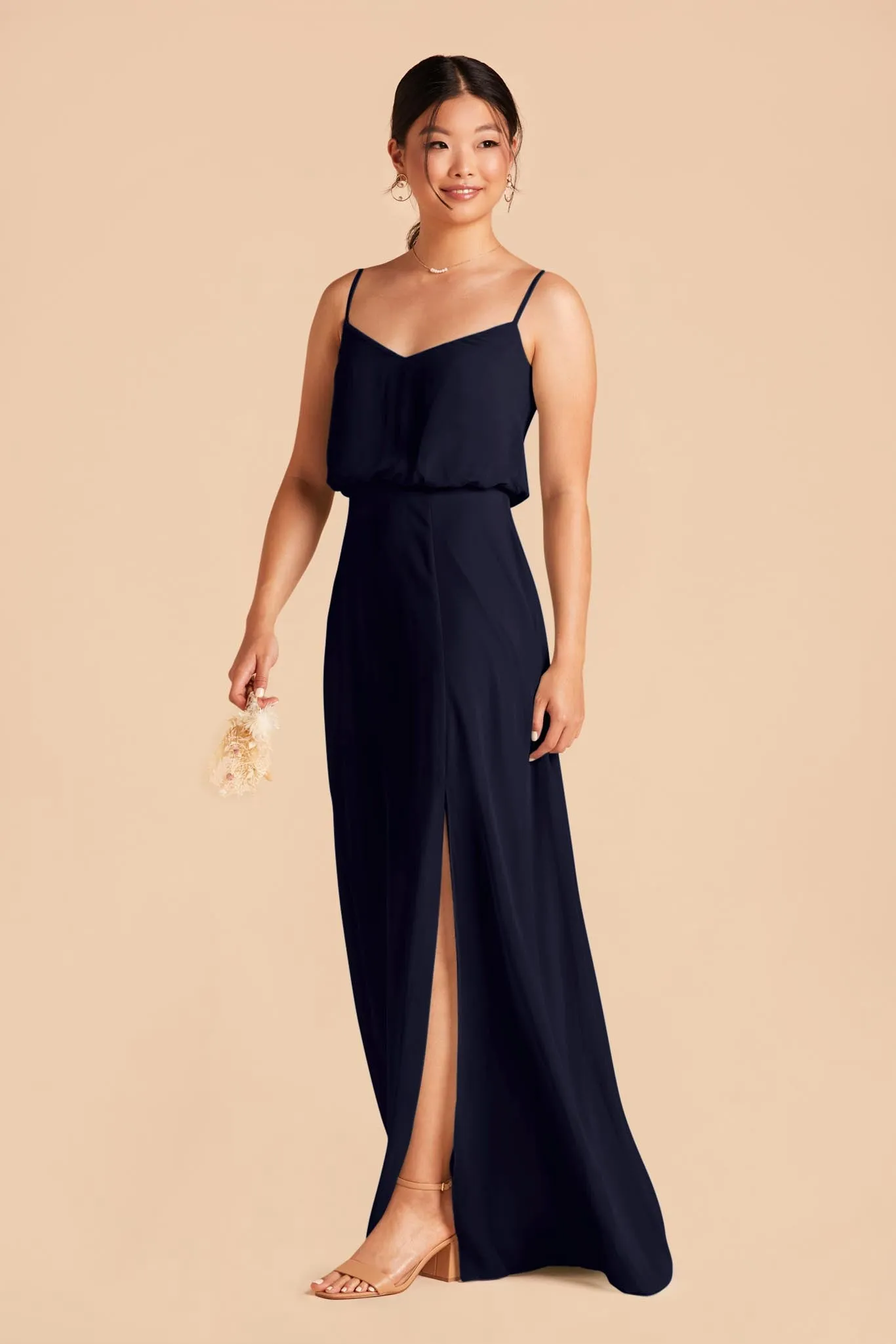 Gwennie Chiffon Dress With Slit - Navy sold by Birdy Grey product image thumbnail 3