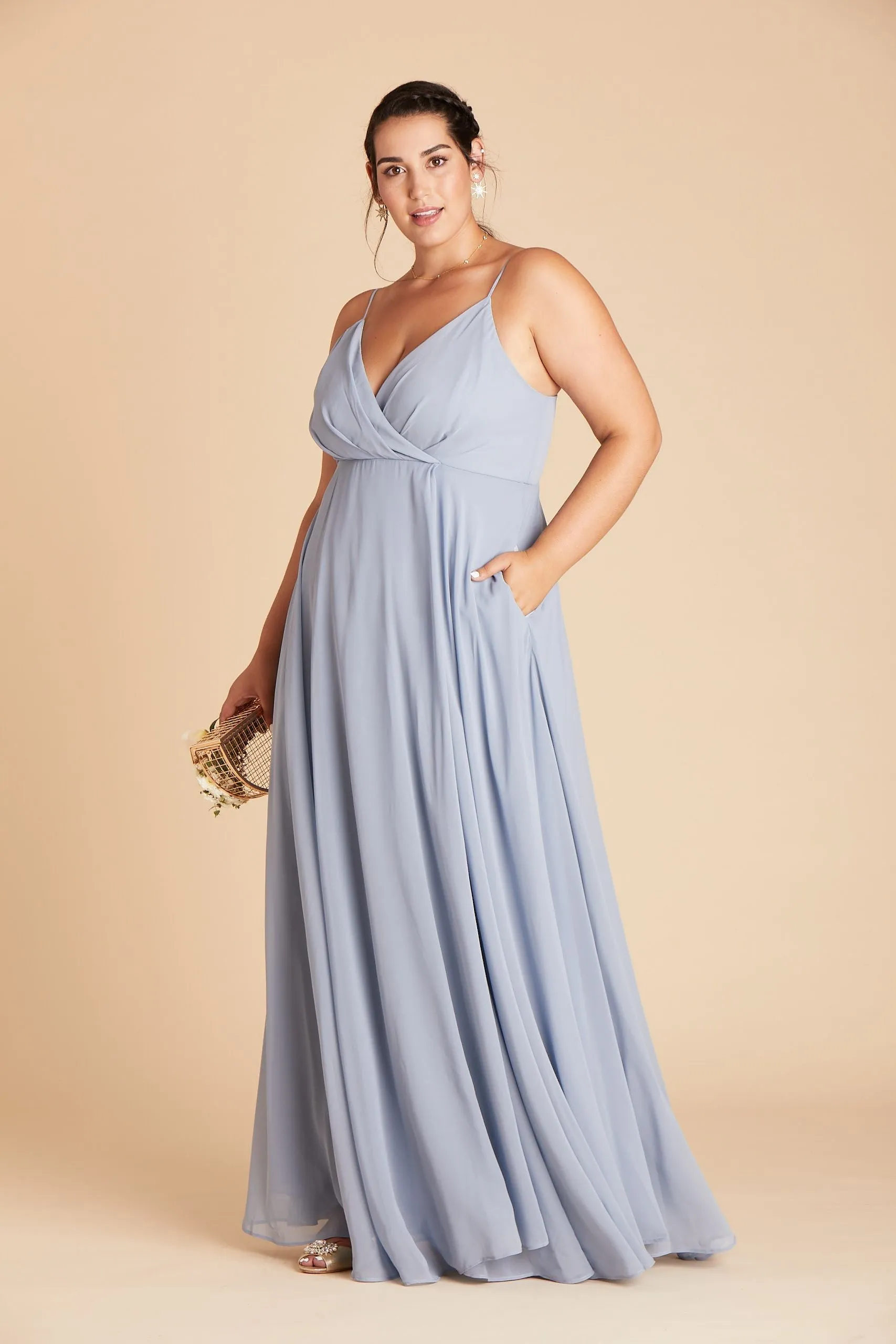 Kaia Chiffon Dress - Dusty Blue sold by Birdy Grey product image thumbnail 5