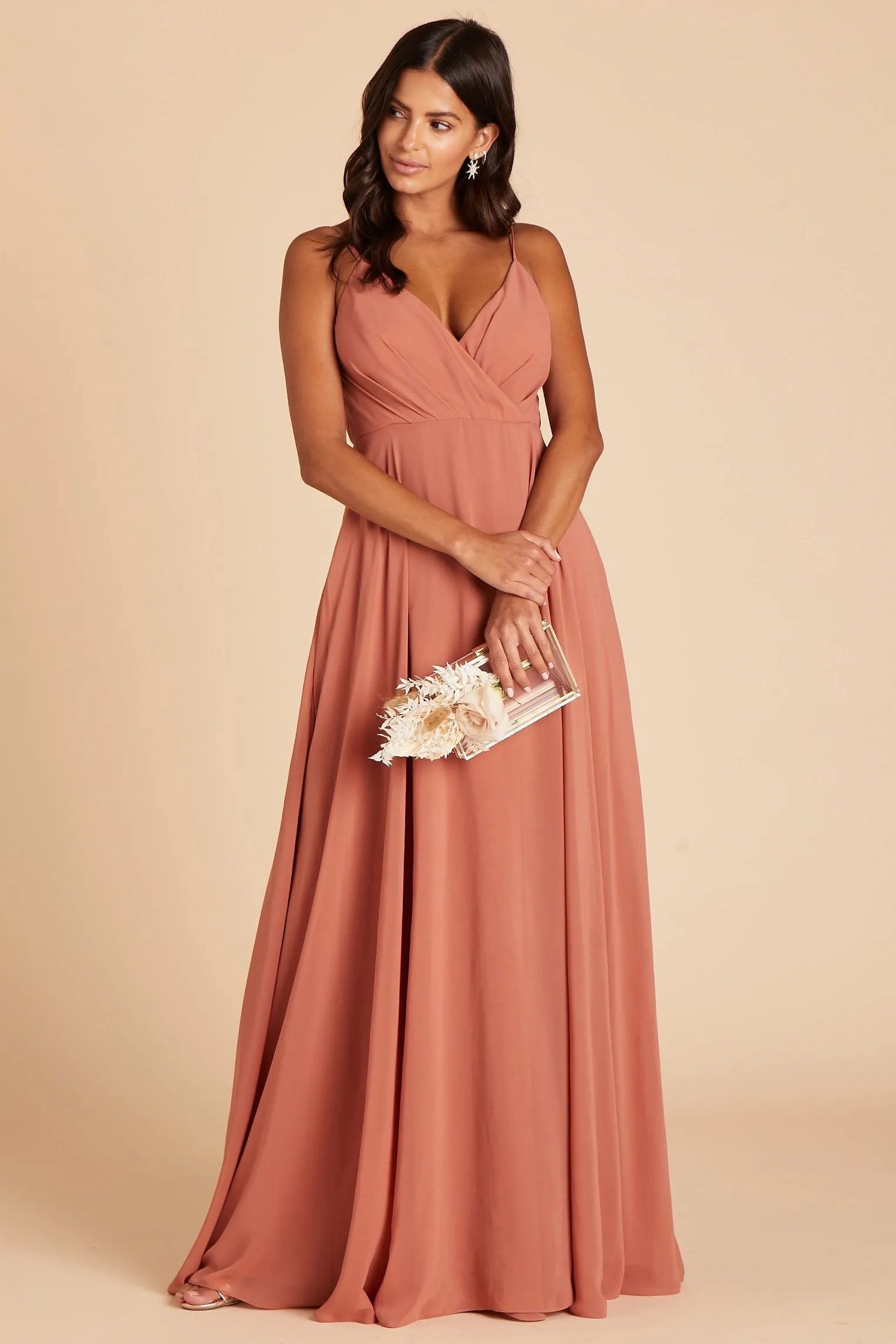 Kaia Chiffon Dress - Terracotta sold by Birdy Grey product image thumbnail 5