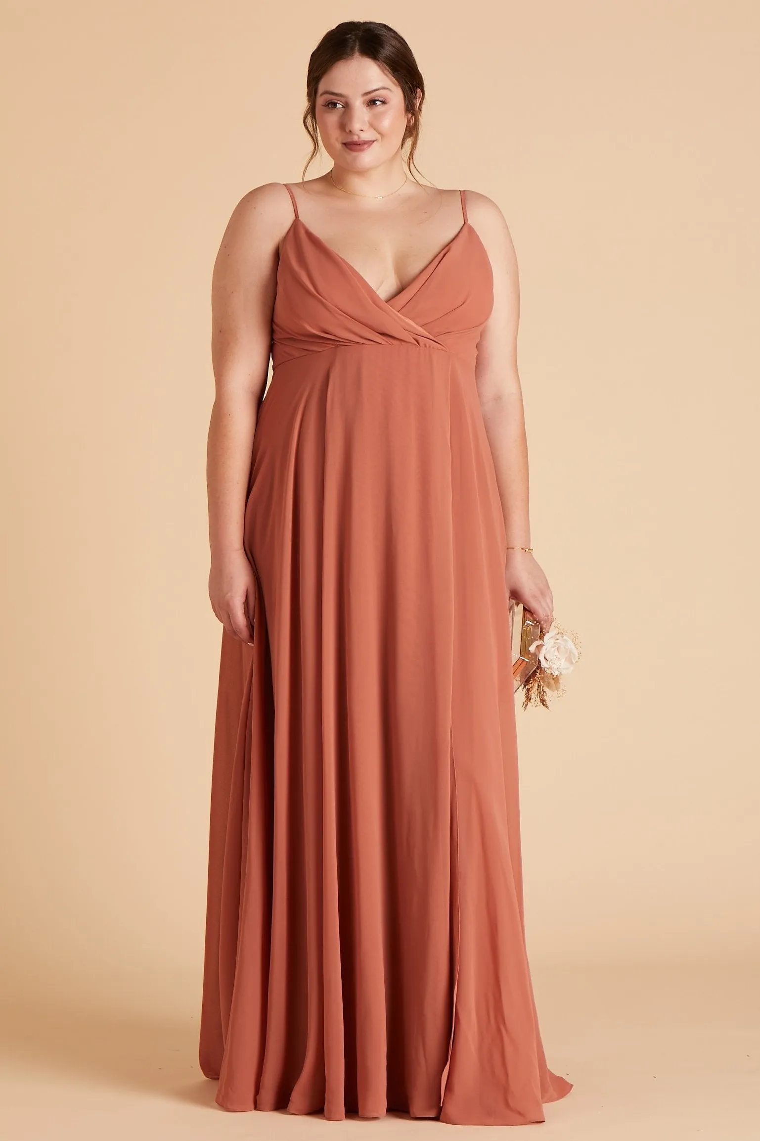 Kaia Chiffon Dress - Terracotta sold by Birdy Grey product image thumbnail 2