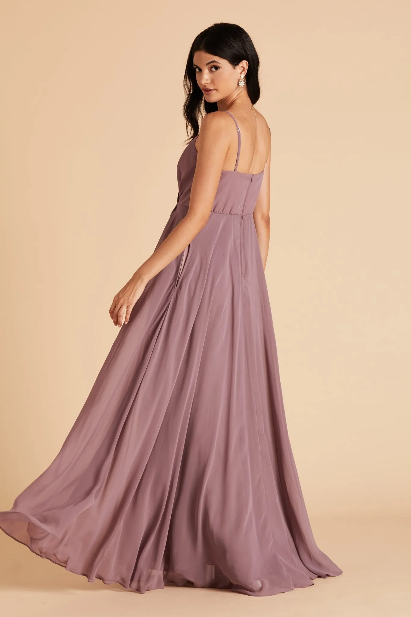 Kaia Chiffon Dress - Dark Mauve sold by Birdy Grey product image thumbnail 3