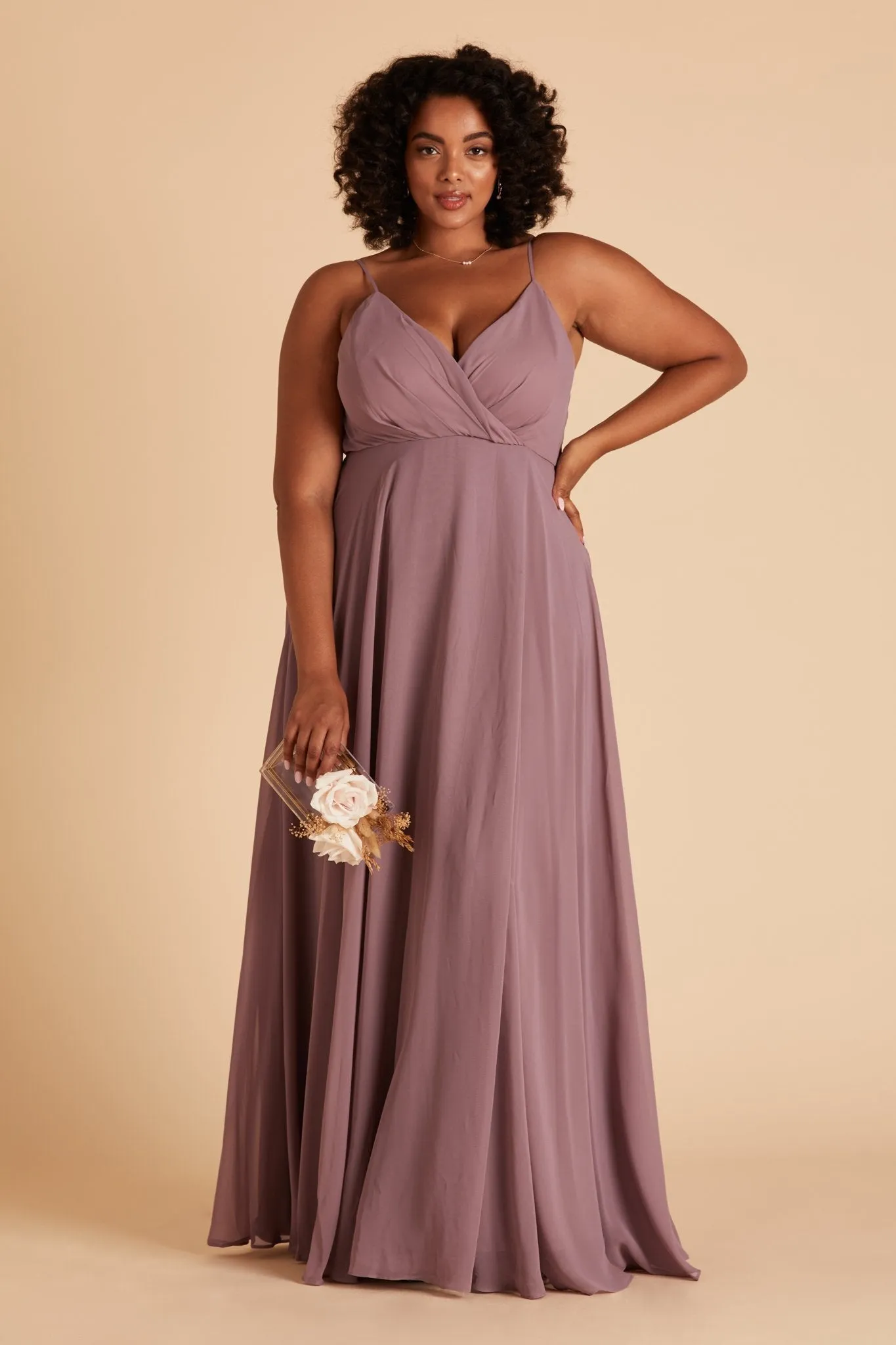 Kaia Chiffon Dress - Dark Mauve sold by Birdy Grey product image thumbnail 2