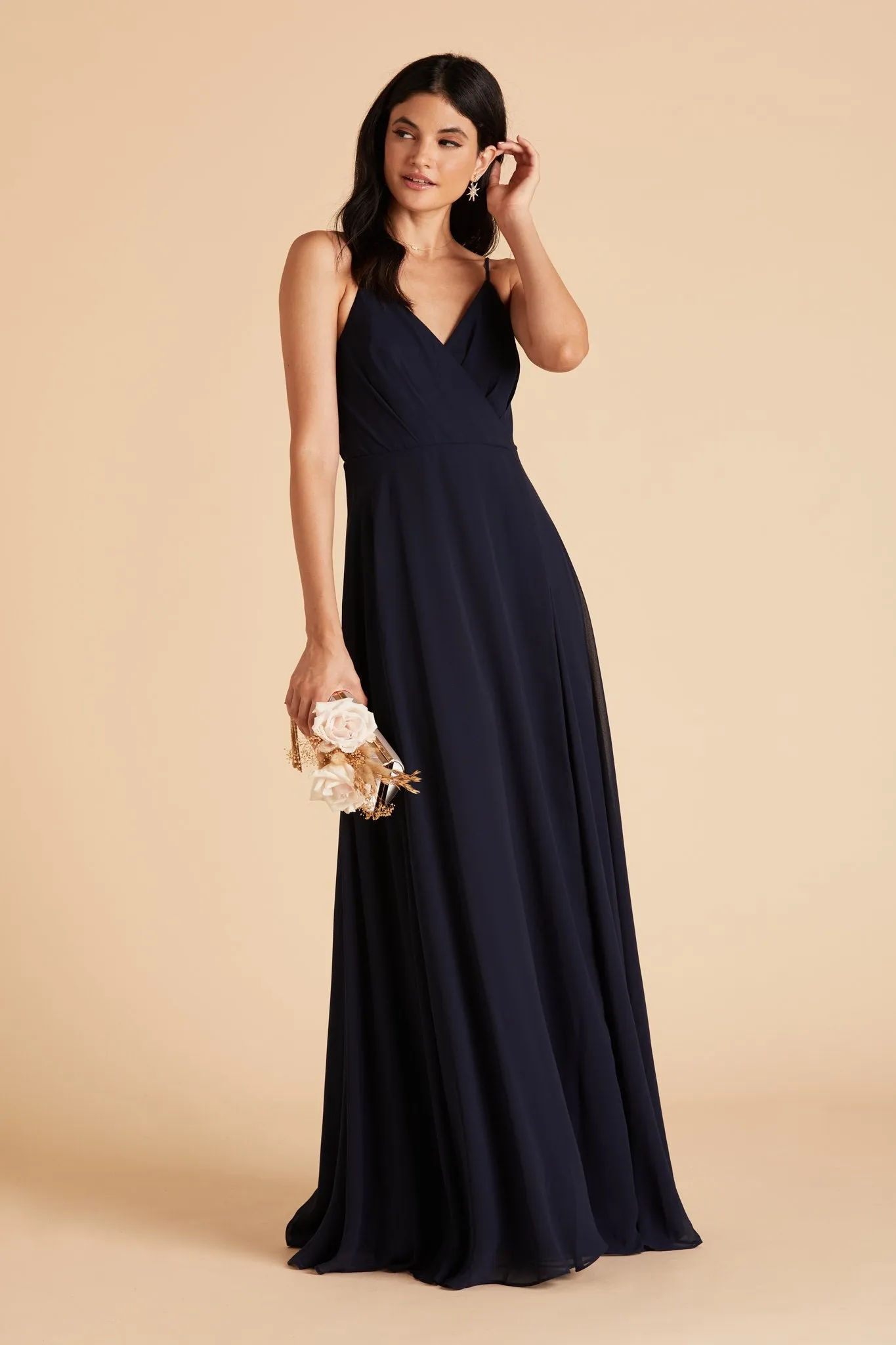 Kaia Chiffon Dress - Navy sold by Birdy Grey product image thumbnail 4