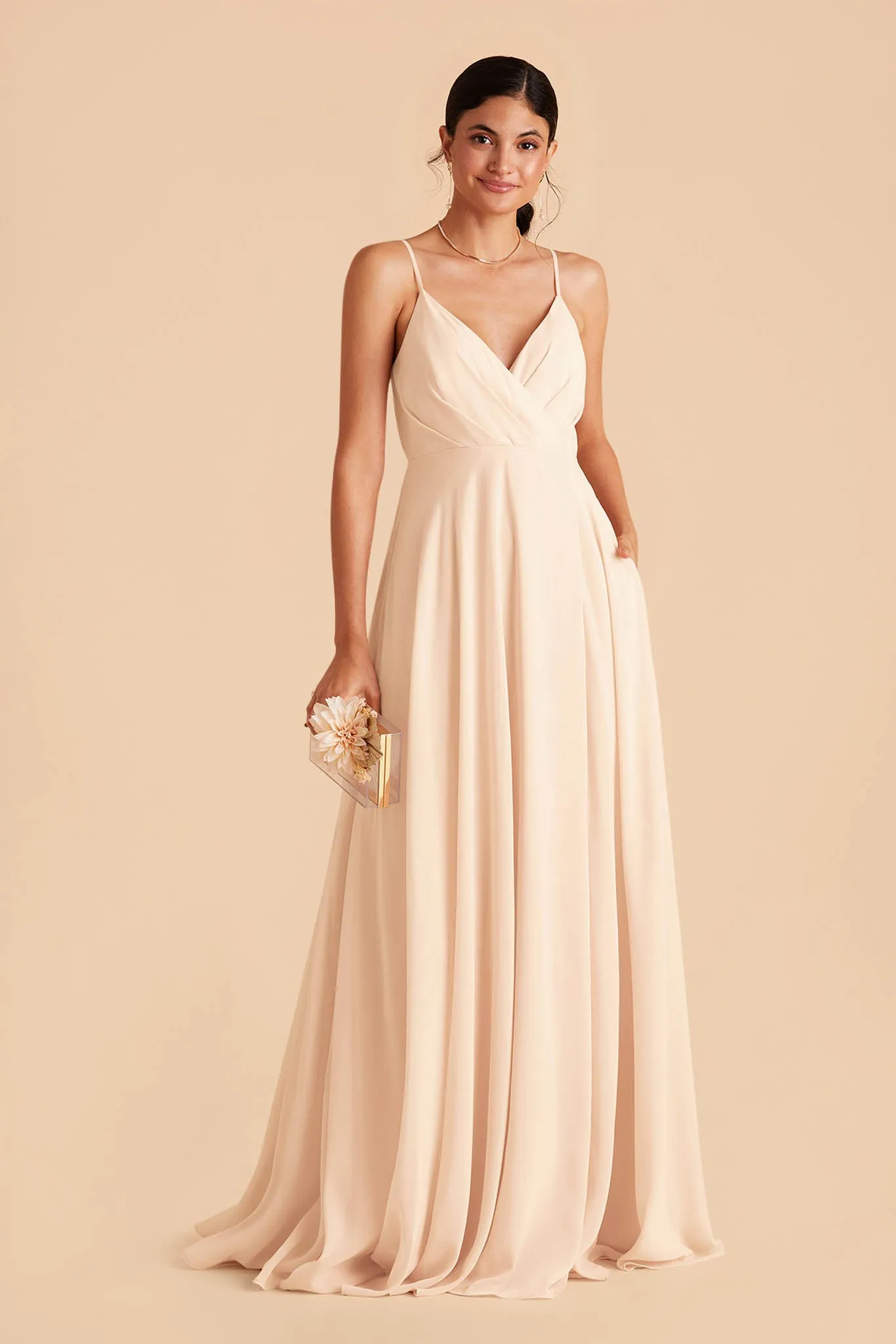 Kaia Chiffon Dress - Champagne sold by Birdy Grey product image thumbnail 3
