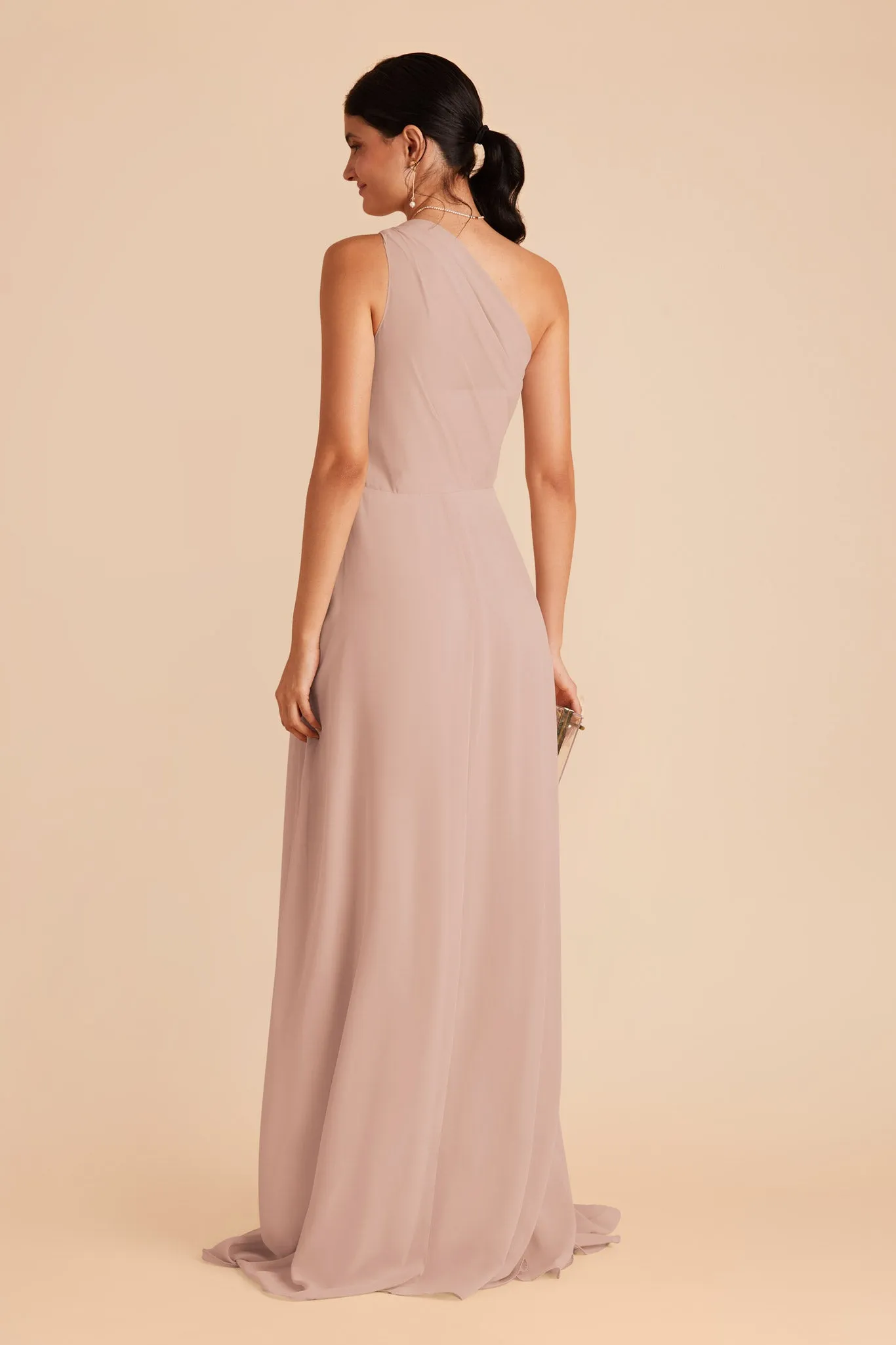 Kira Chiffon Dress With Slit - Taupe sold by Birdy Grey product image thumbnail 5