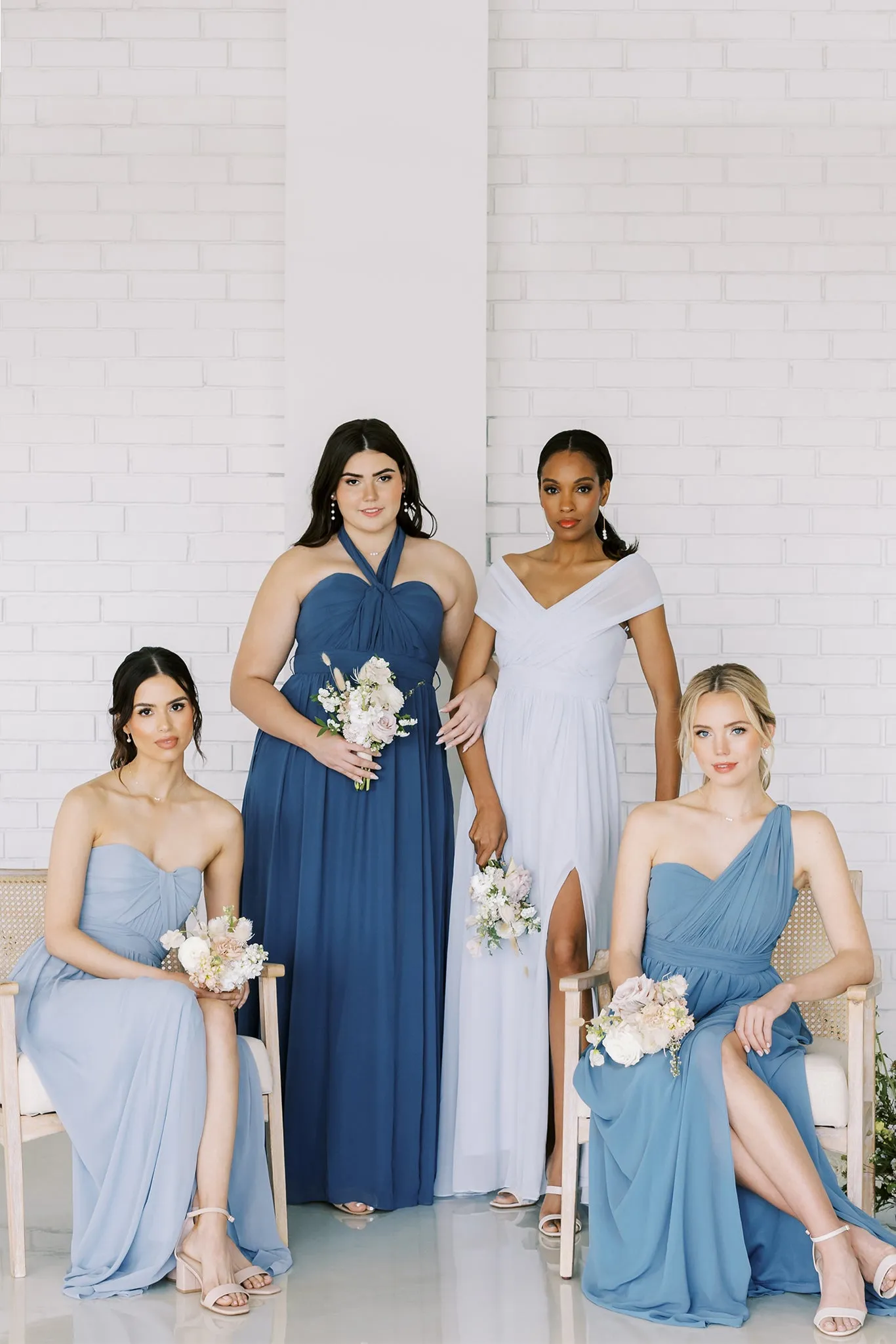 Grace Chiffon Dress With Slit - Twilight sold by Birdy Grey product image thumbnail 2