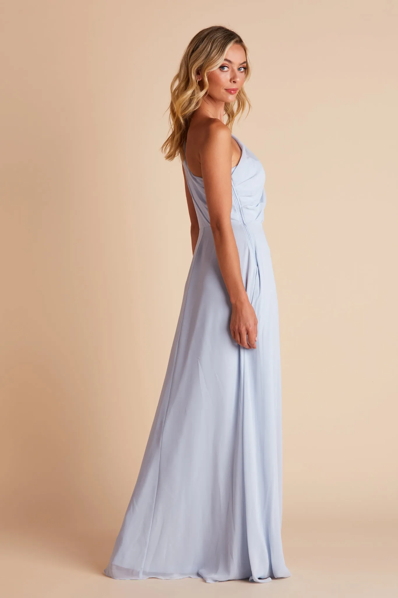 Kira Chiffon Dress With Slit - Ice Blue sold by Birdy Grey product image thumbnail 5
