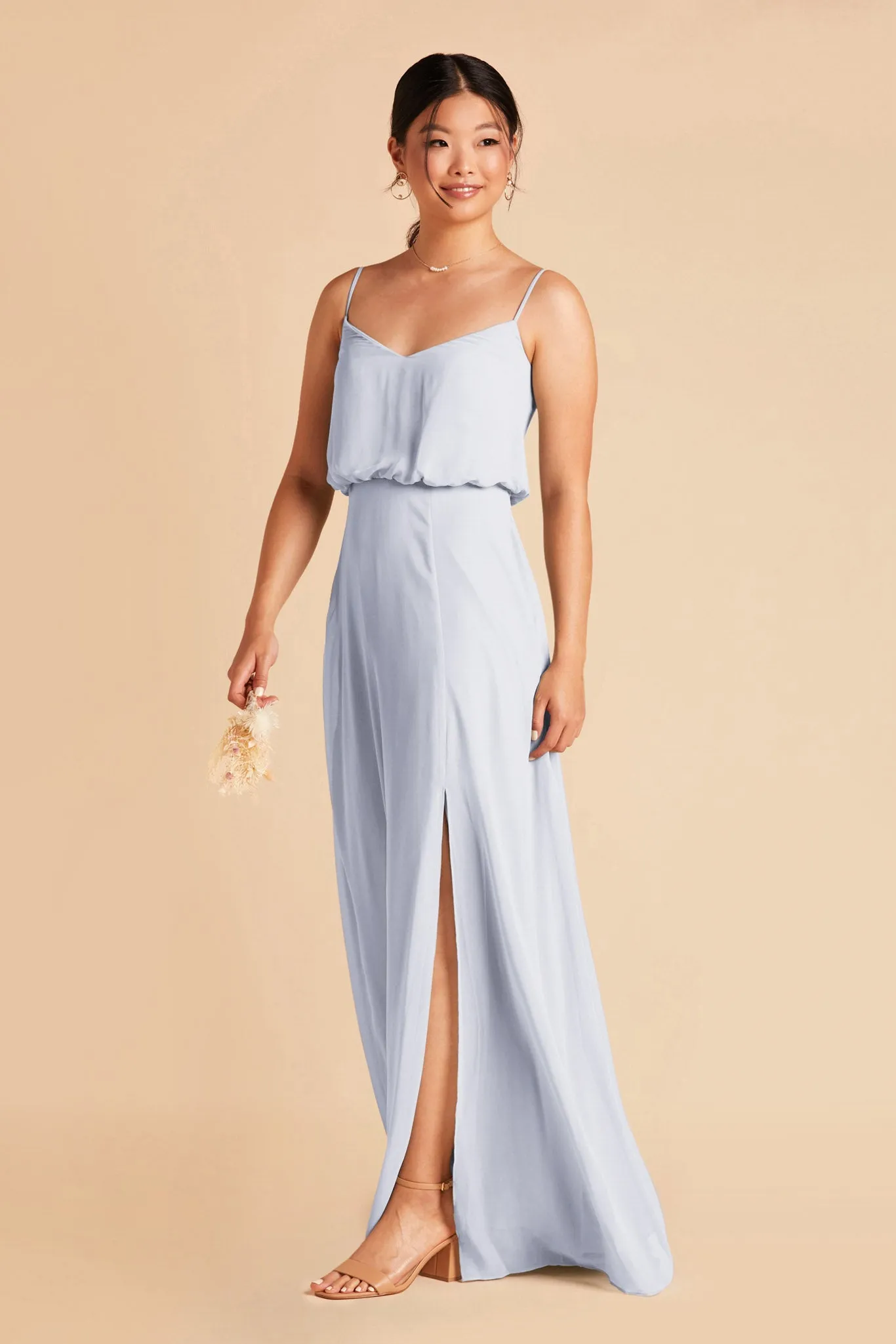 Gwennie Chiffon Dress With Slit - Ice Blue sold by Birdy Grey product image thumbnail 5